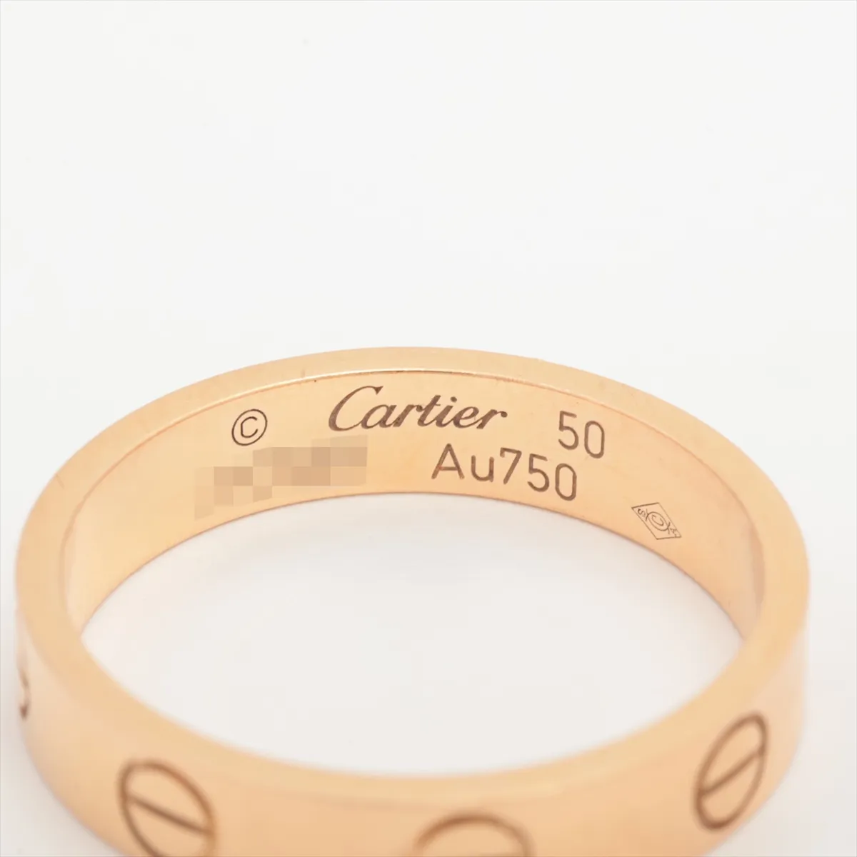 Mini Love Ring, 750 (PG), 3.1g, 50 JYC509, dents. — view 3