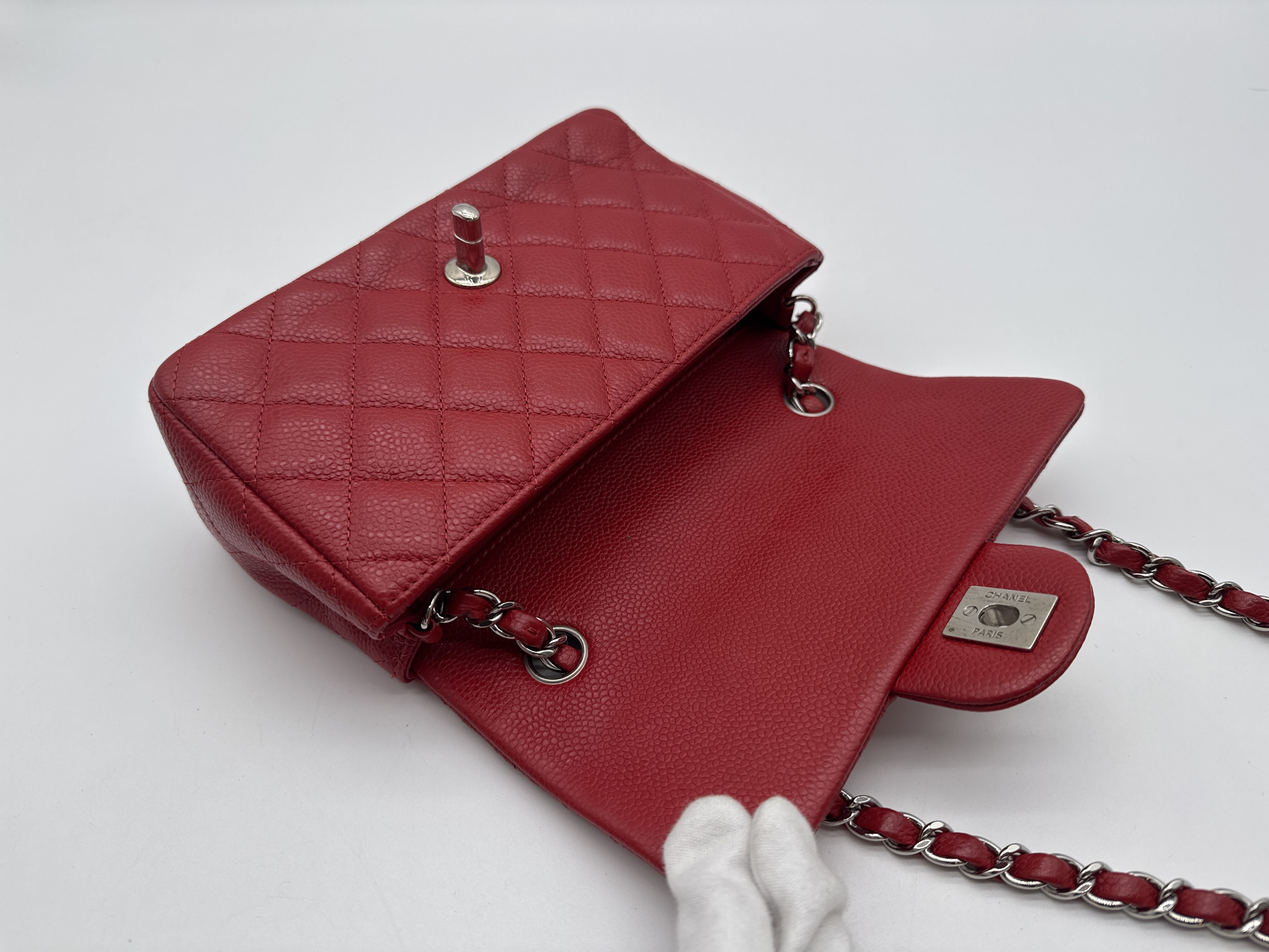 Caviar Skin Mini Matelassé Shoulder Bag — view 10