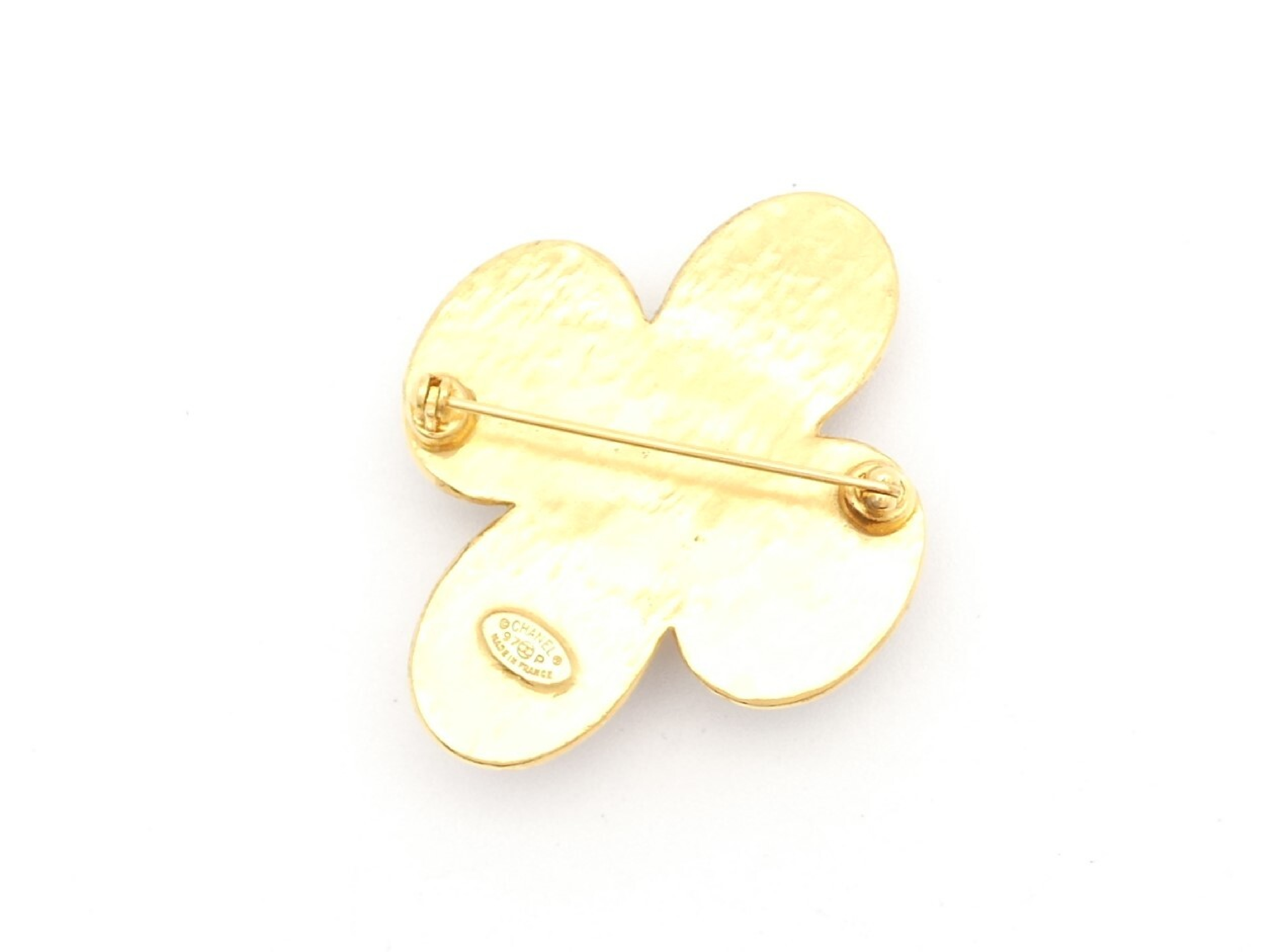 Coco Mark Gold Brooch — view 2