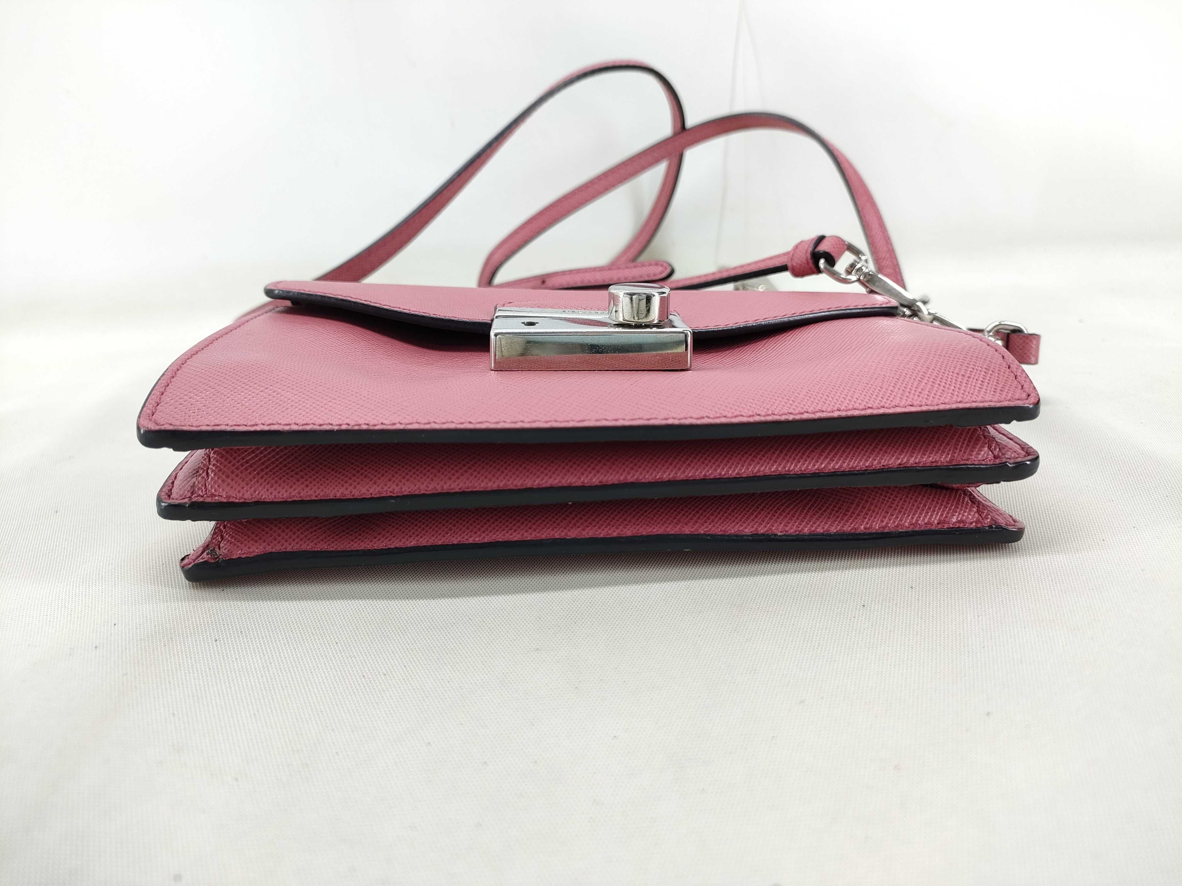 Saffiano Mini Handbag, 2-Way, with White Tag, Shoulder Bag — view 3