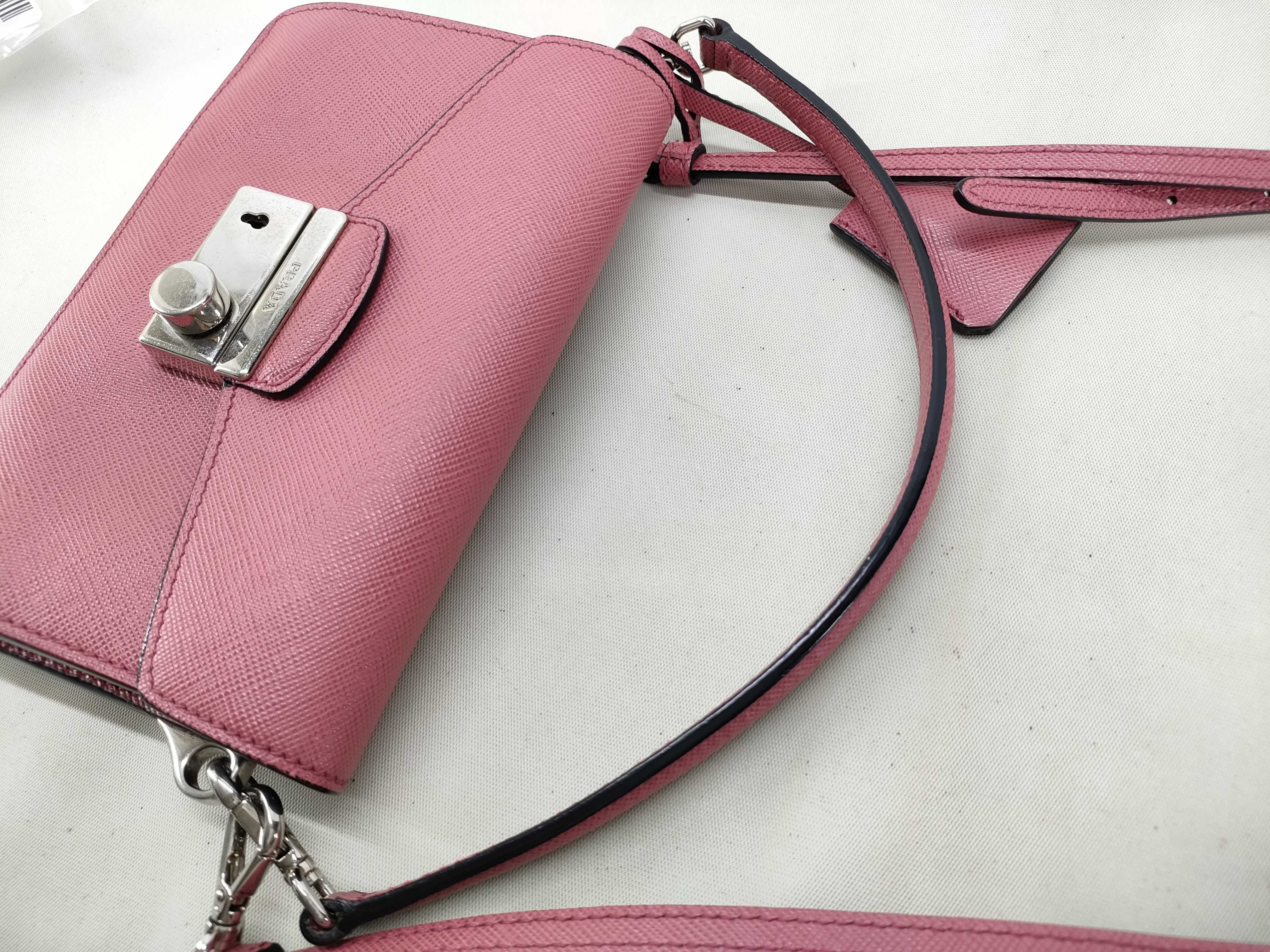 Saffiano Mini Handbag, 2-Way, with White Tag, Shoulder Bag — view 6
