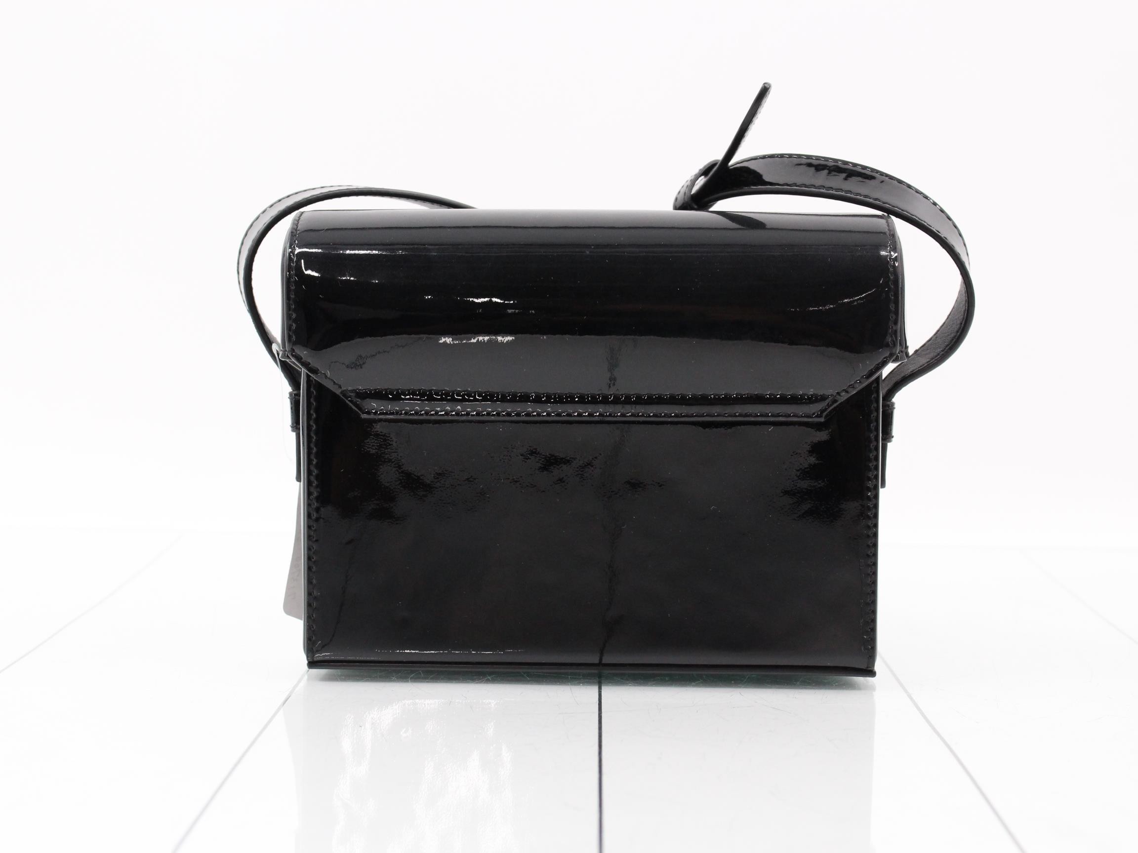 Shoulder bag, patent leather, black — view 2