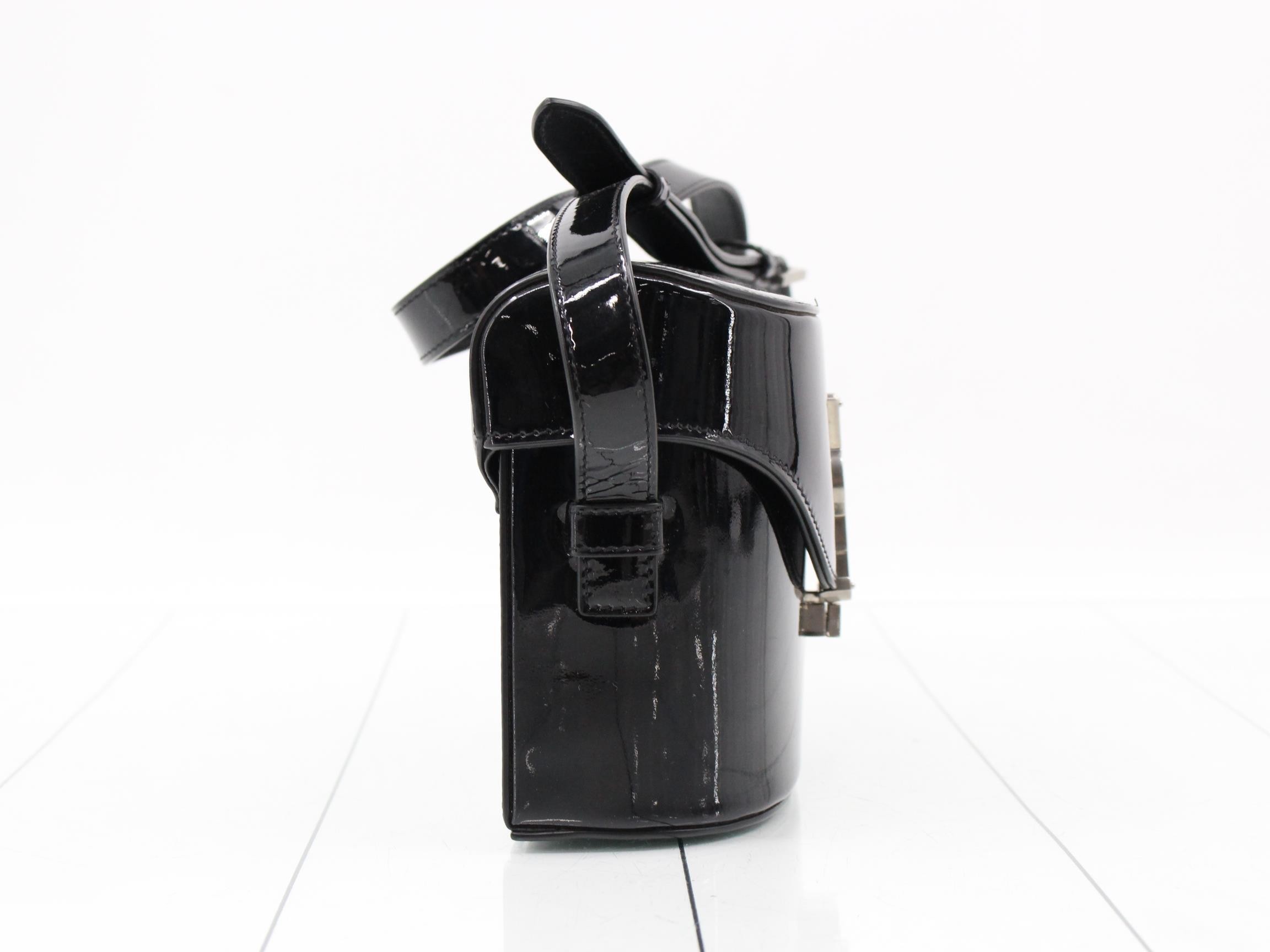 Shoulder bag, patent leather, black — view 4
