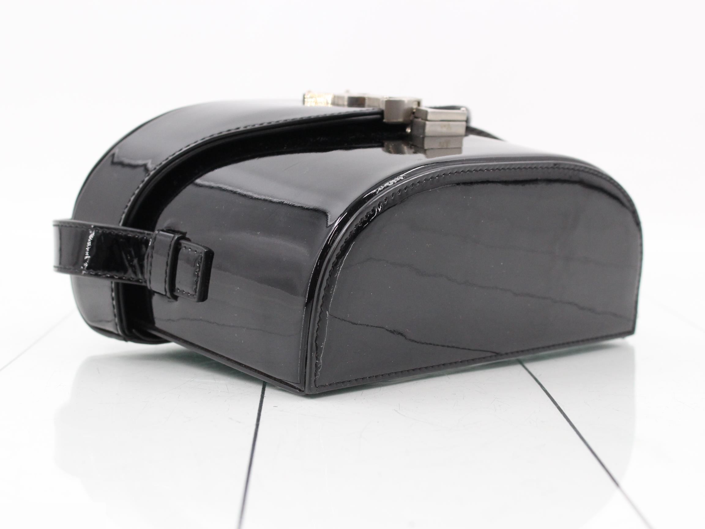 Shoulder bag, patent leather, black — view 5