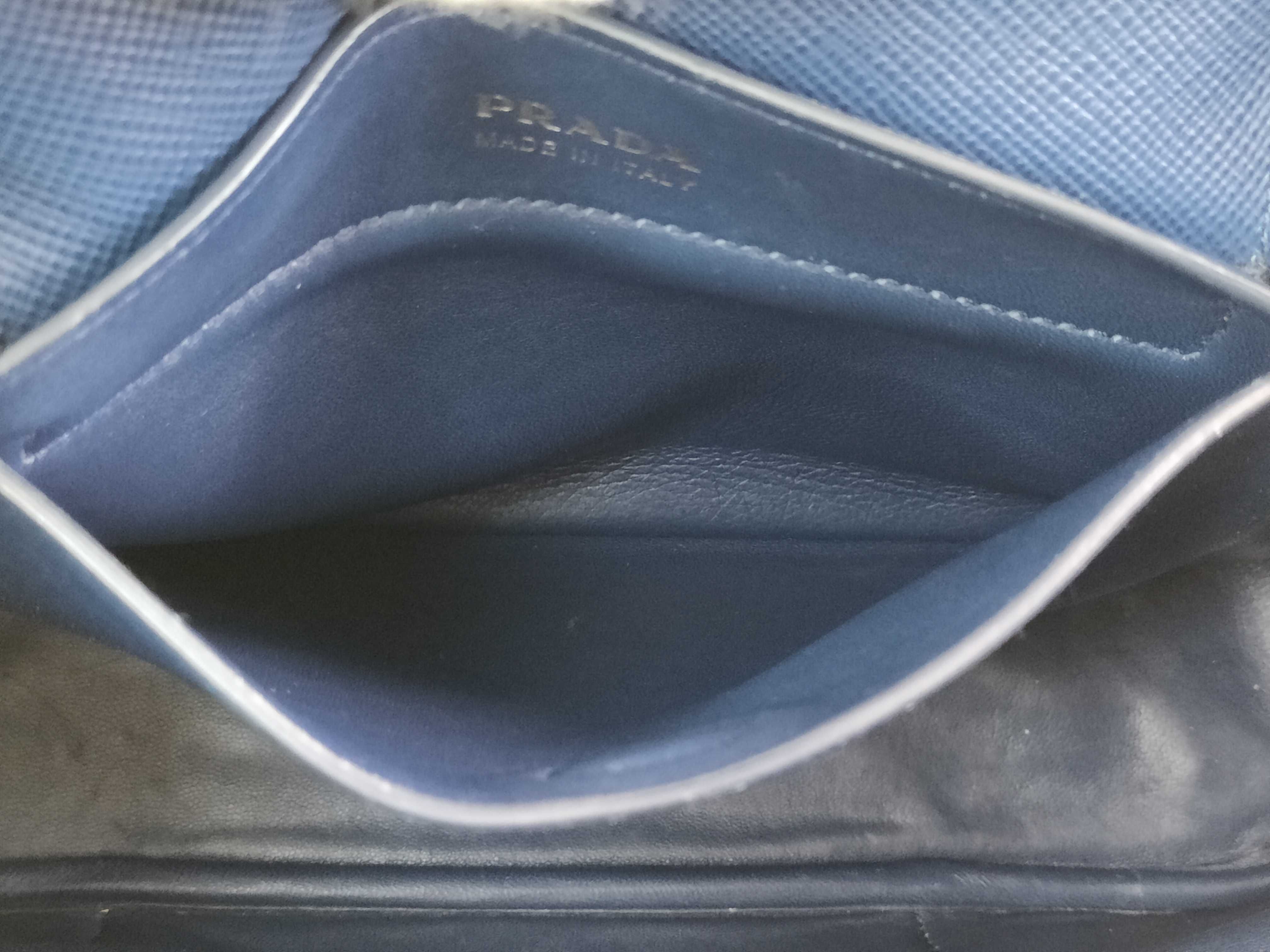 Canvas x Leather 2-Way Handbag Beige x Blue BN2887 Handbag — view 11
