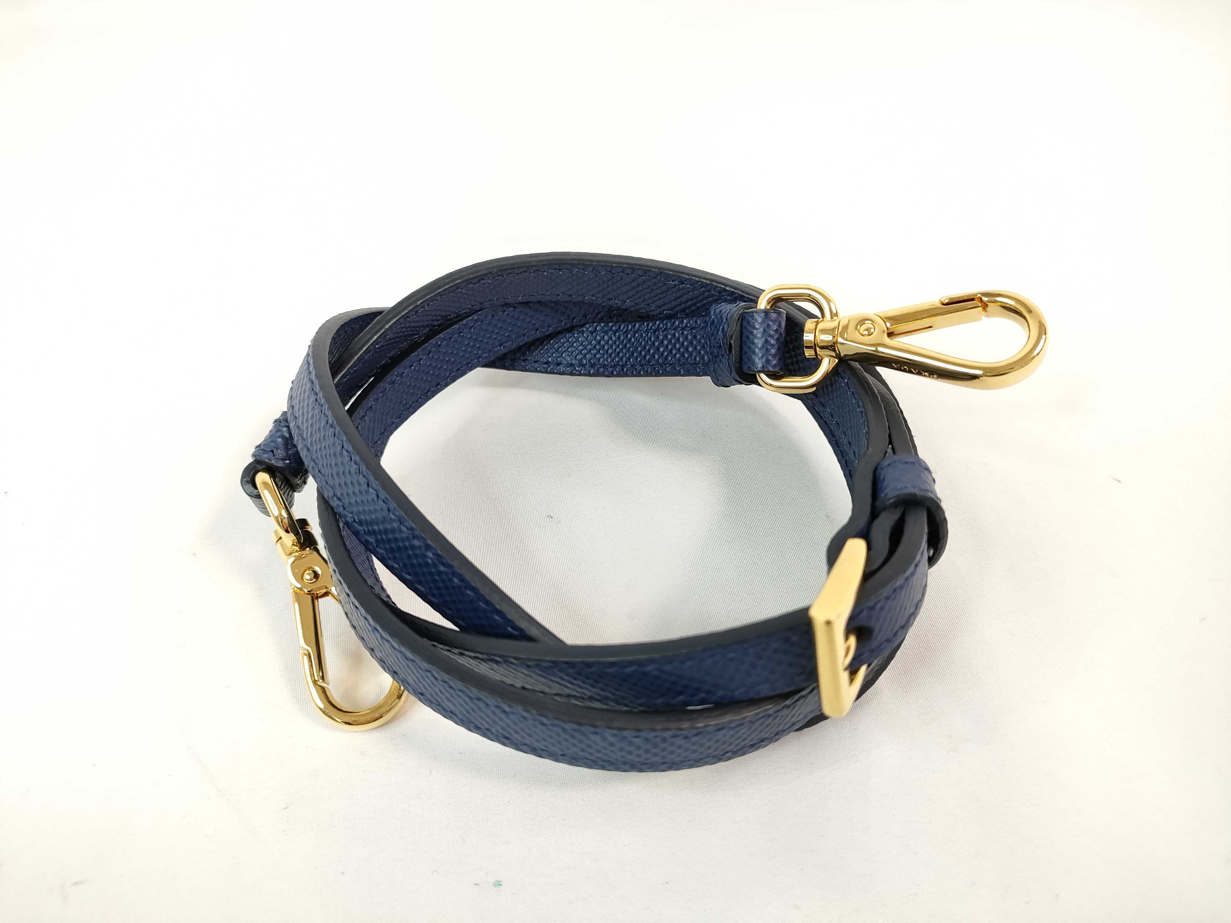 Canvas x Leather 2-Way Handbag Beige x Blue BN2887 Handbag — view 6