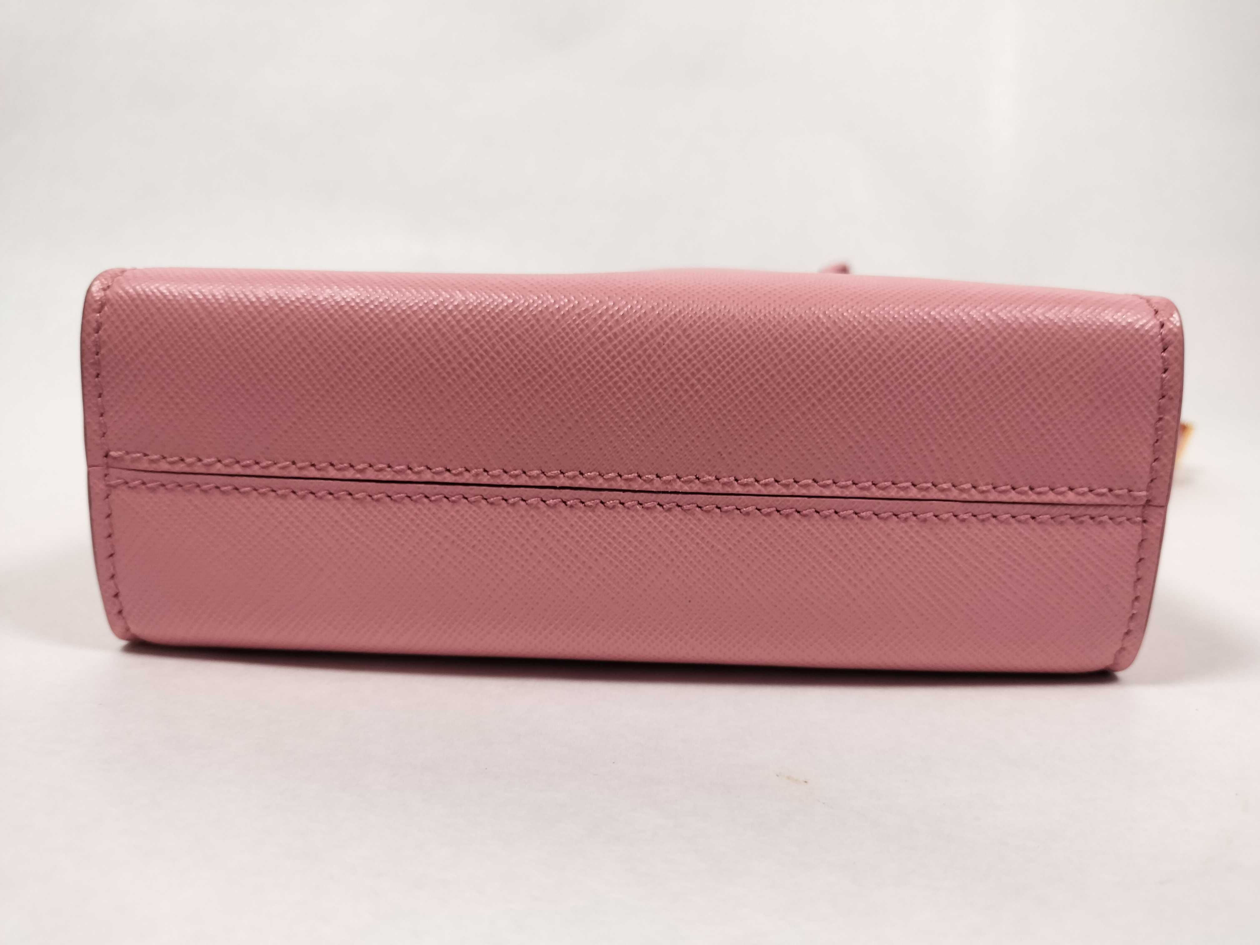 Saffiano 2-Way Tote Bag 1BA358 Pink Handbag Shoulder Bag — view 7