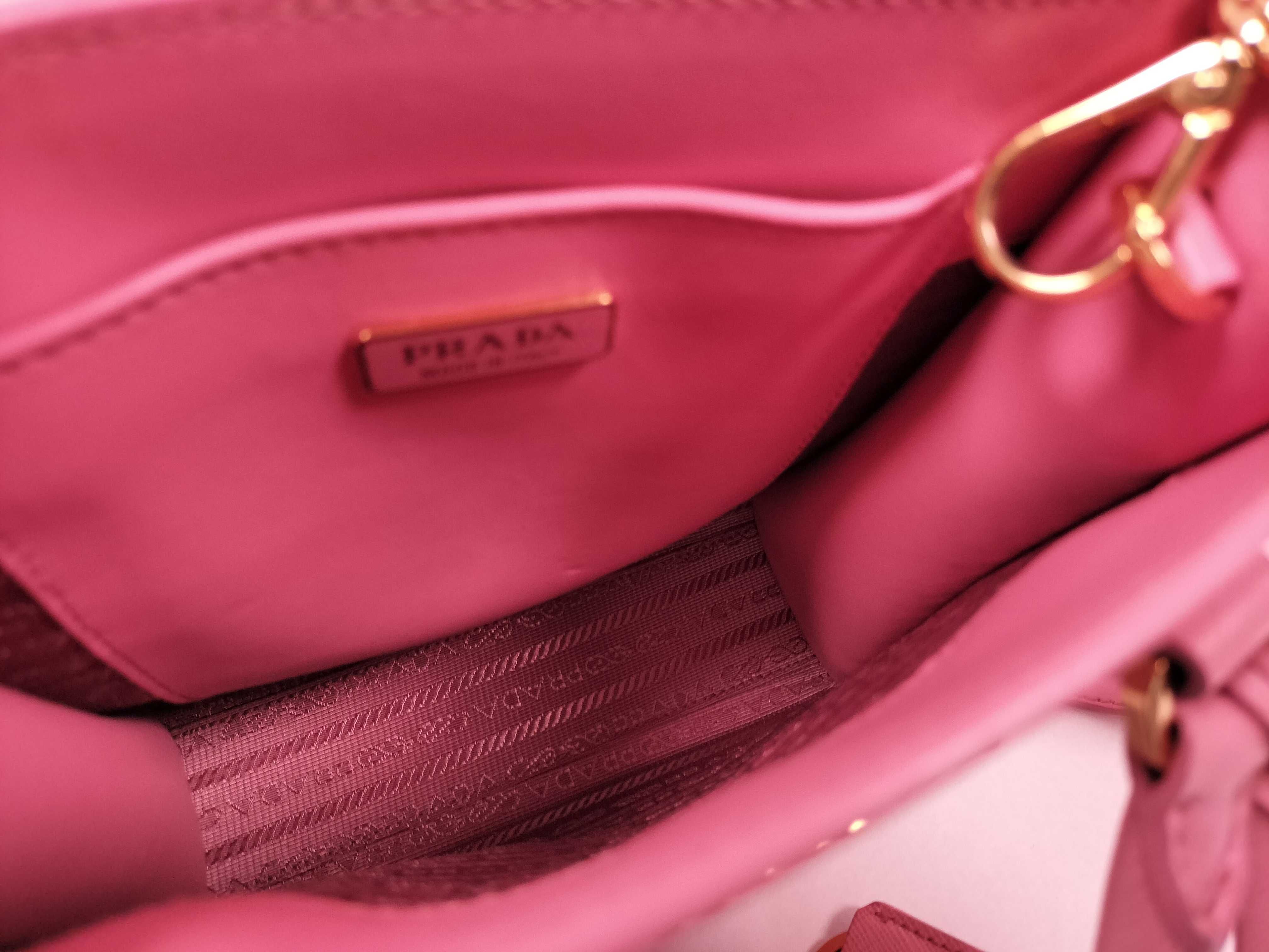 Saffiano 2-Way Tote Bag 1BA358 Pink Handbag Shoulder Bag — view 9