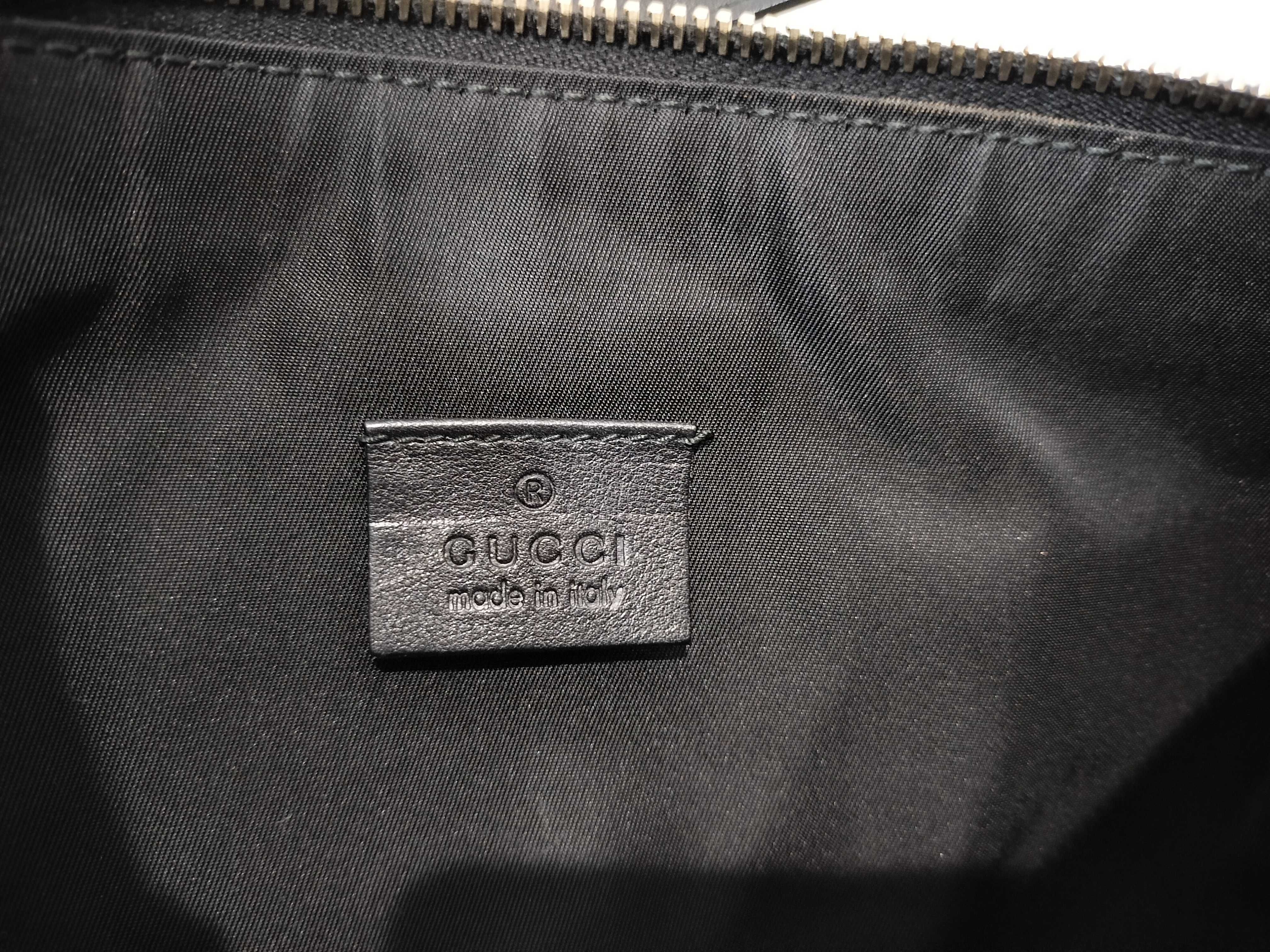 Navy Crystal Leather GG Monogram Shoulder Bag (Handbag) — view 11