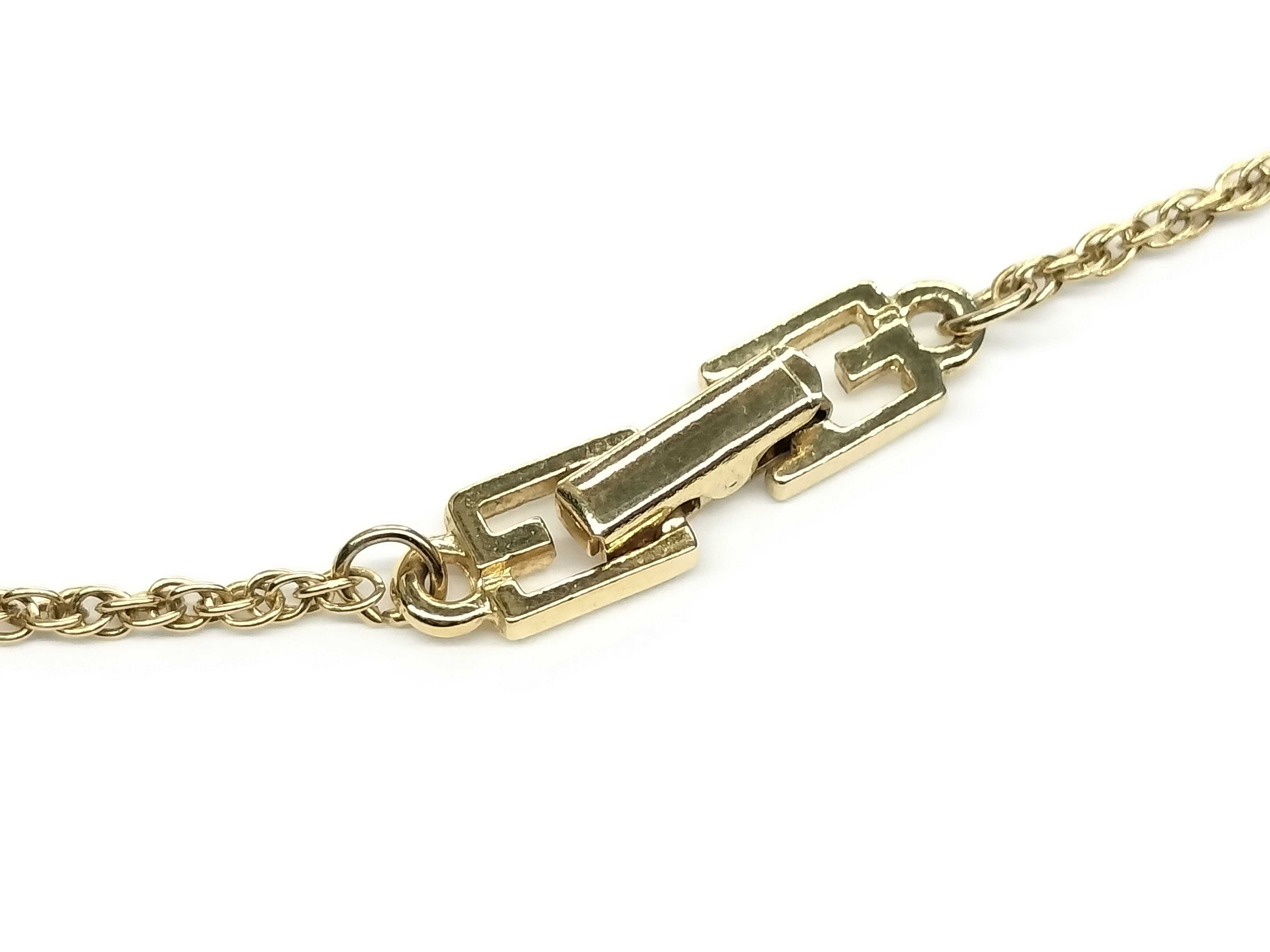 G logo rhinestone ribbon motif necklace — view 5