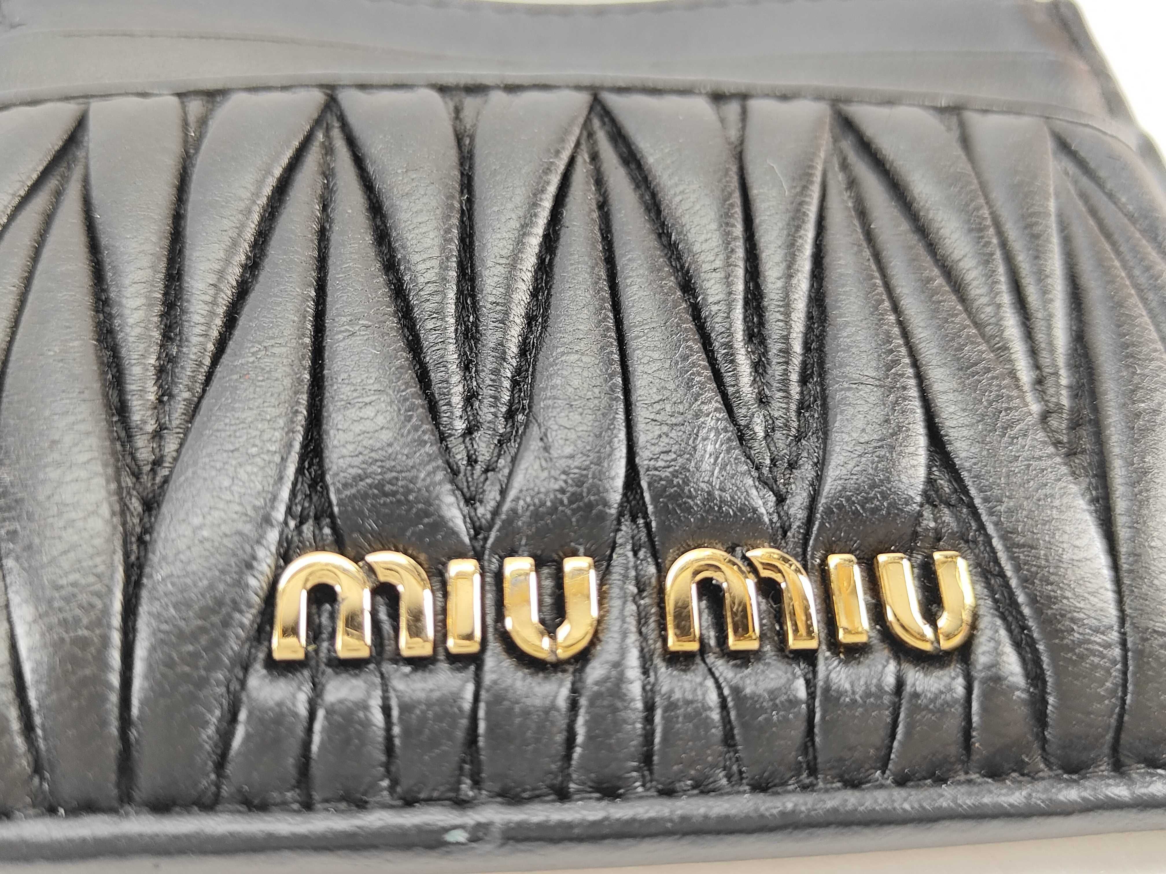 Black Card Case with Gold Hardware (Card Case/Pass Case/Business Card Holder) — view 12