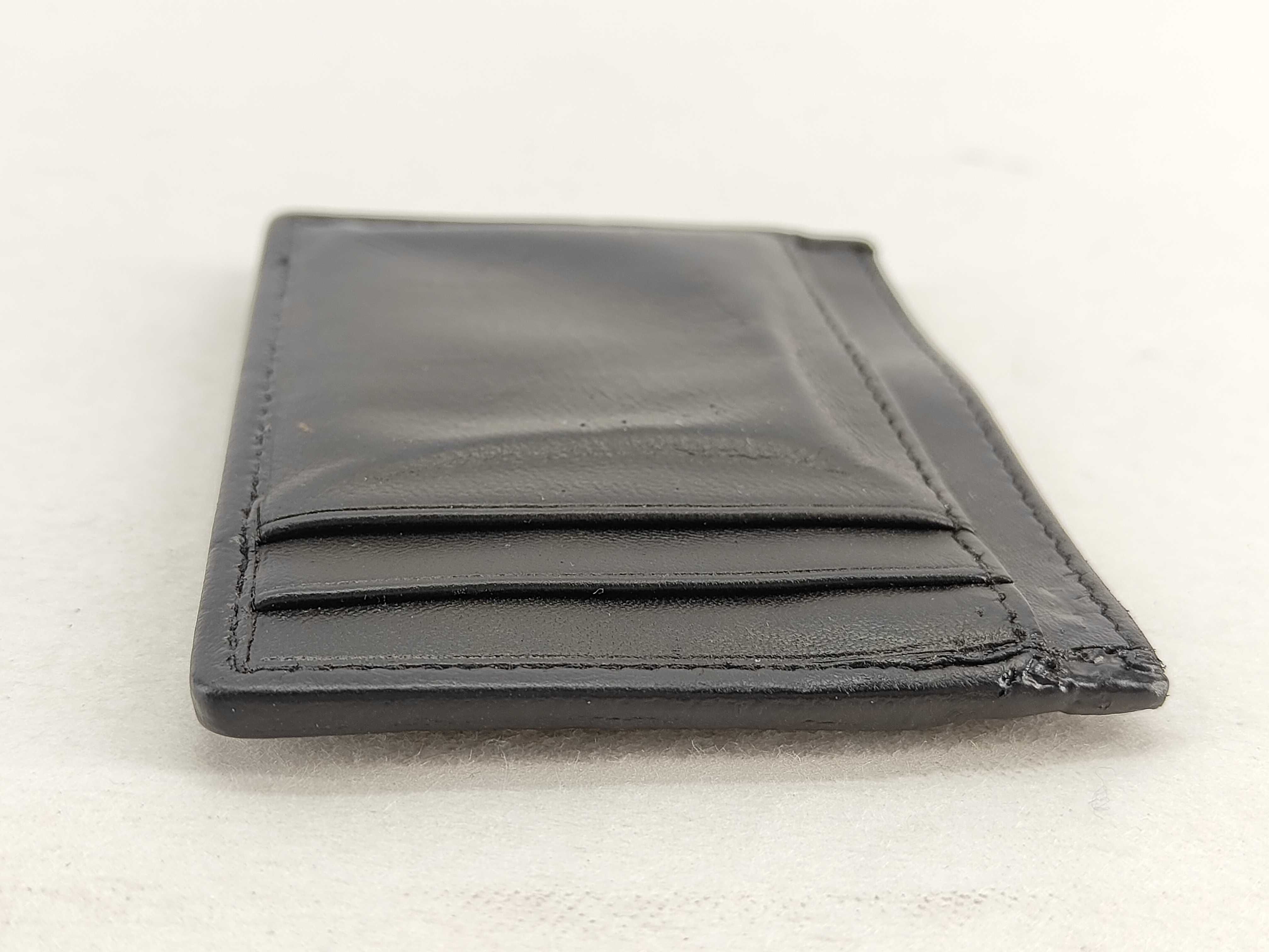 Black Card Case with Gold Hardware (Card Case/Pass Case/Business Card Holder) — view 5