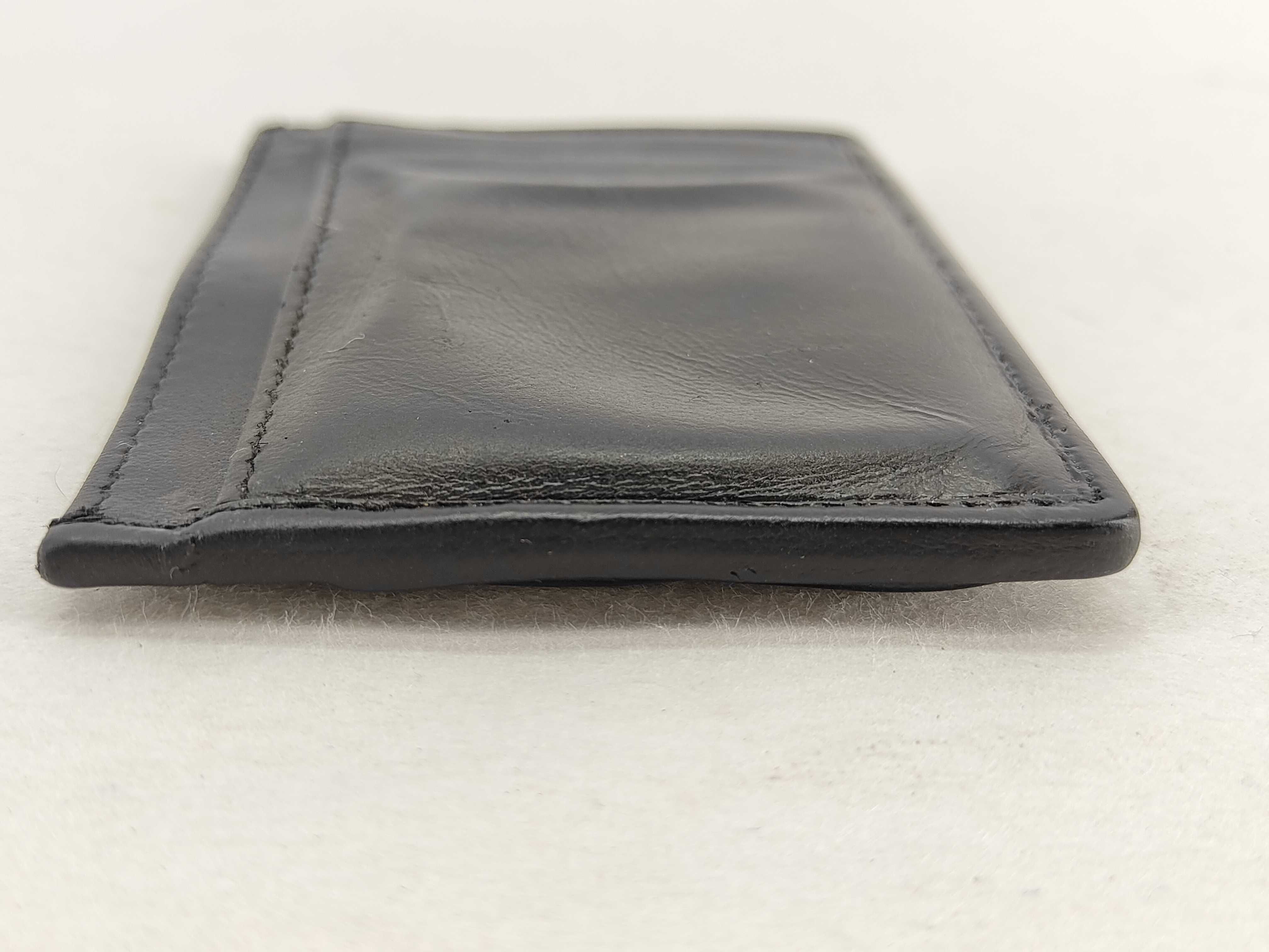 Black Card Case with Gold Hardware (Card Case/Pass Case/Business Card Holder) — view 7