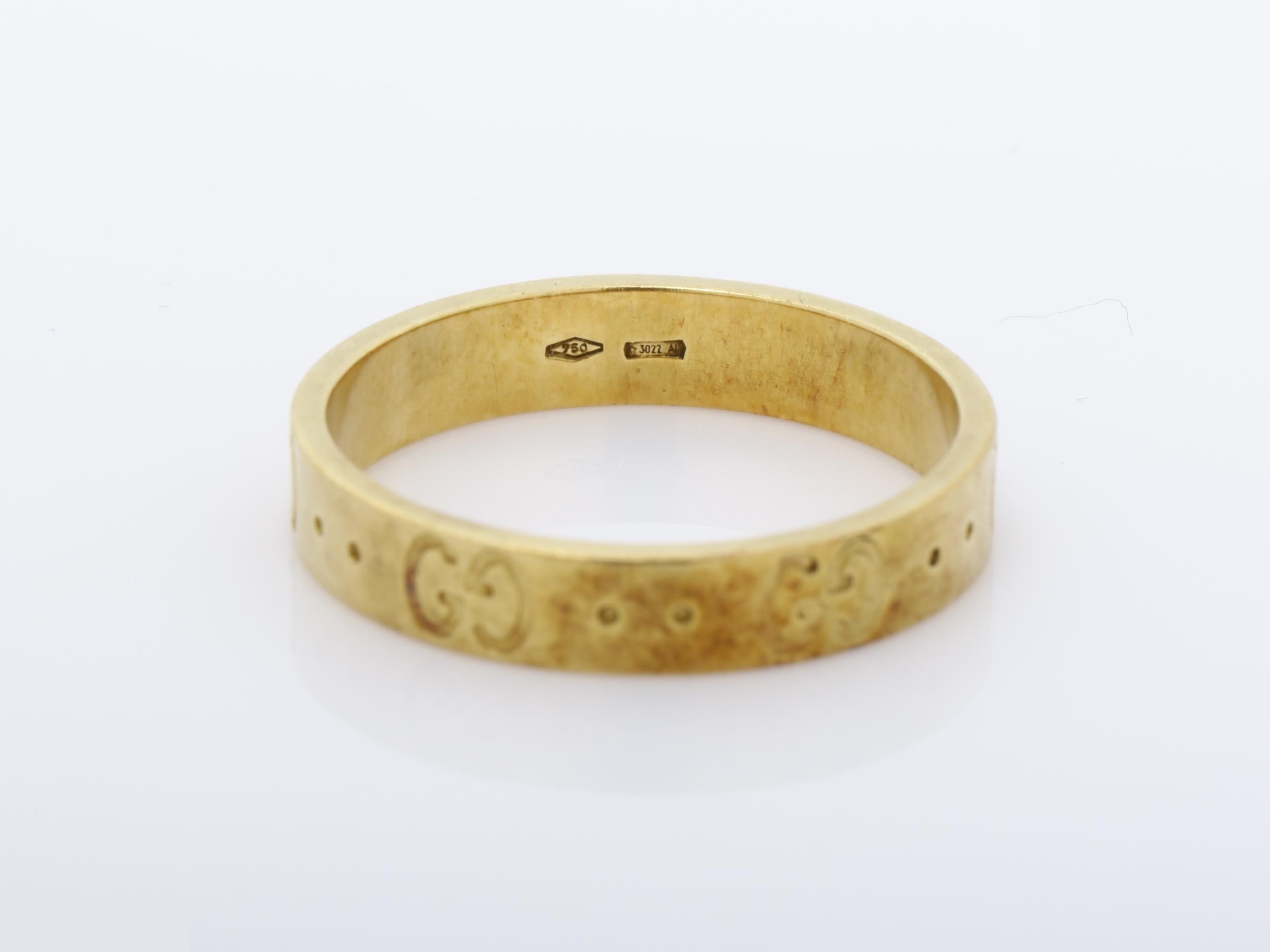 Icon Ring, 750 Yellow Gold, 4.2g, #stamped 18 (actual size approximately 17cm) — view 4