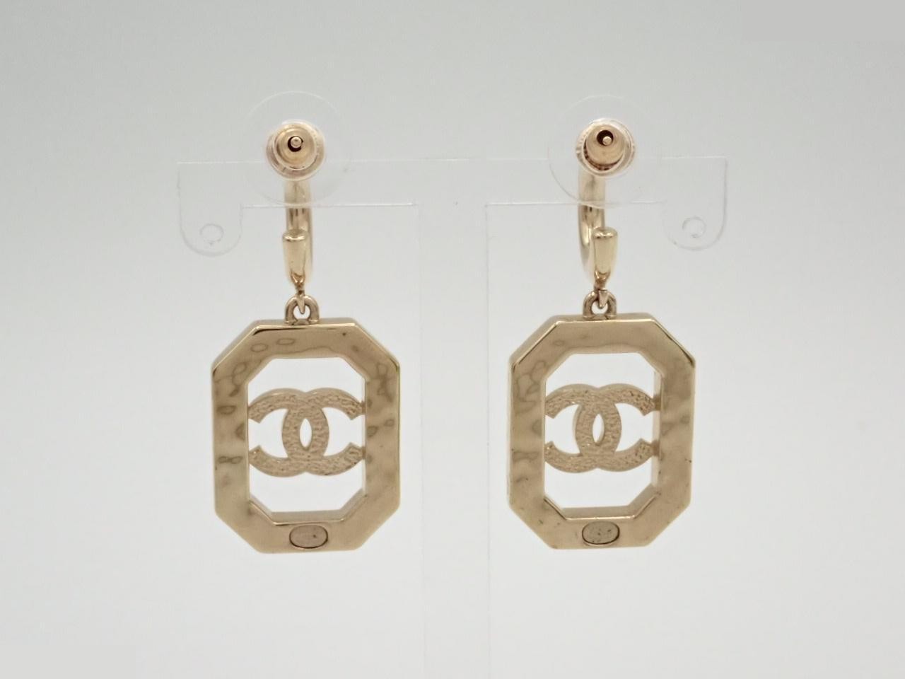 Coco Mark Gold Earrings — view 2