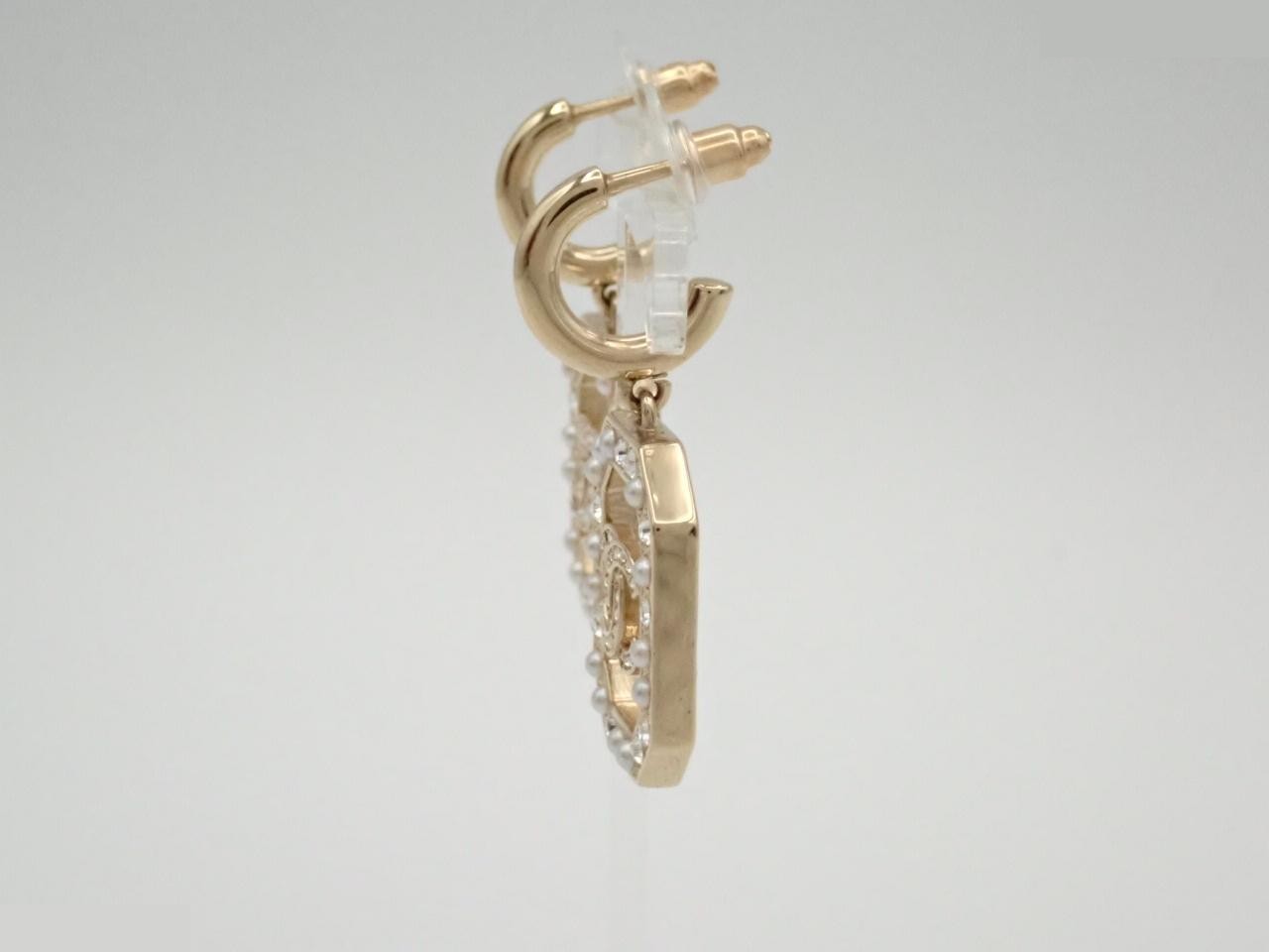 Coco Mark Gold Earrings — view 3