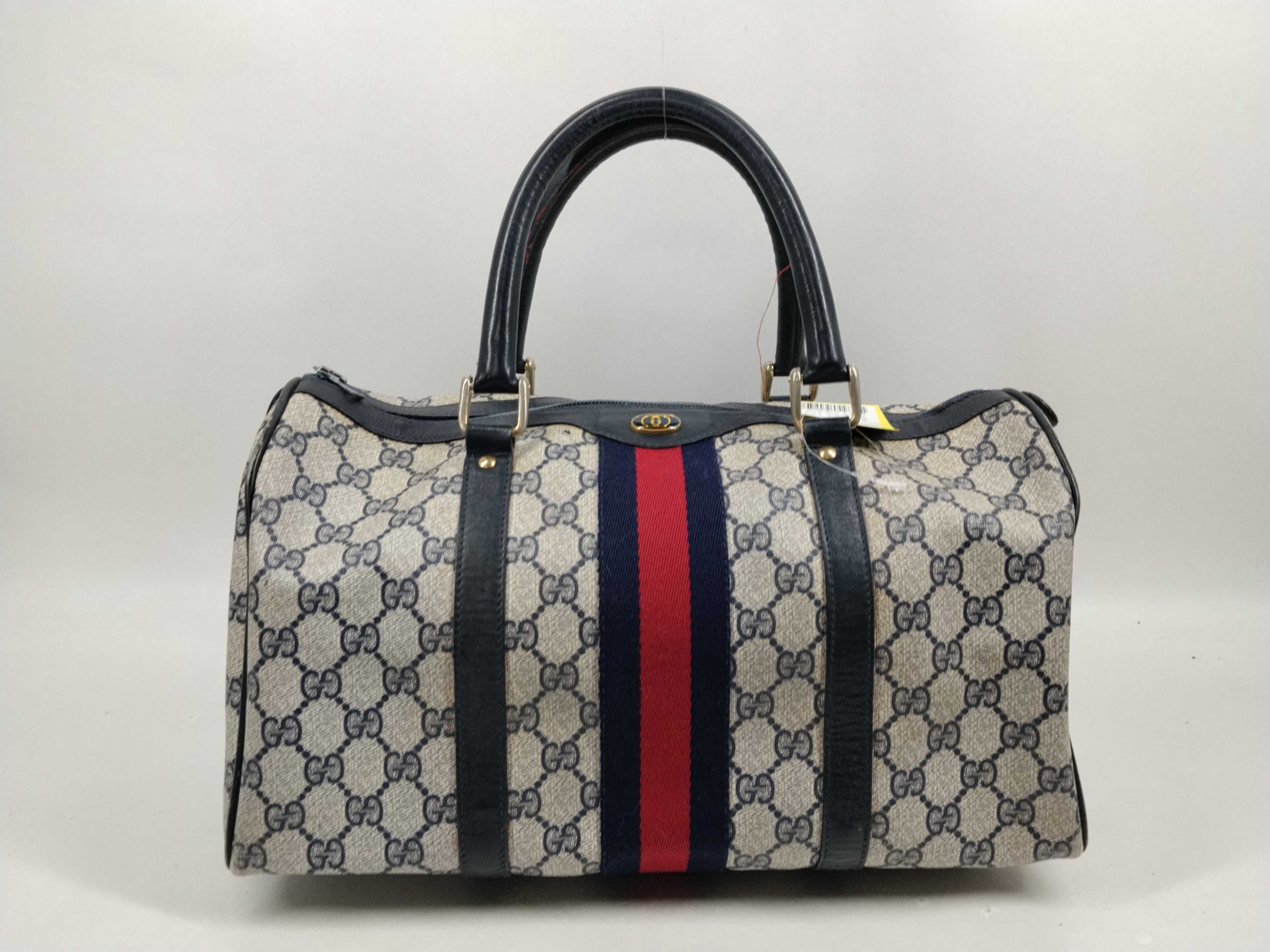 GG Supreme Boston Bag, Sherry Line Boston Bag