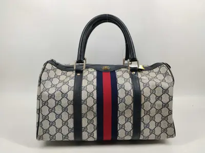 GG Supreme Boston Bag, Sherry Line Boston Bag