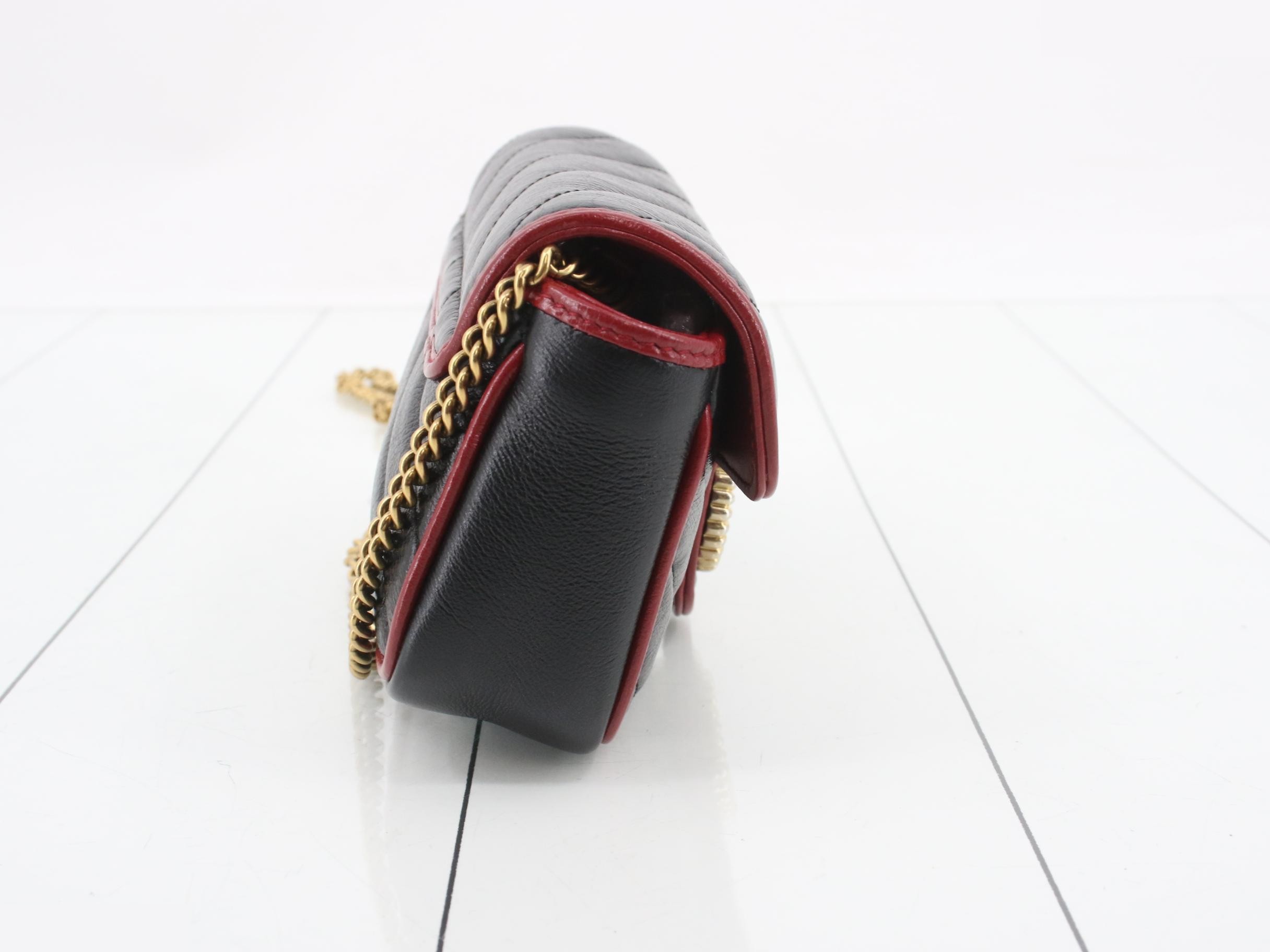 GG Marmont Chain Bag Shoulder Bag 574969 Leather Black — view 4