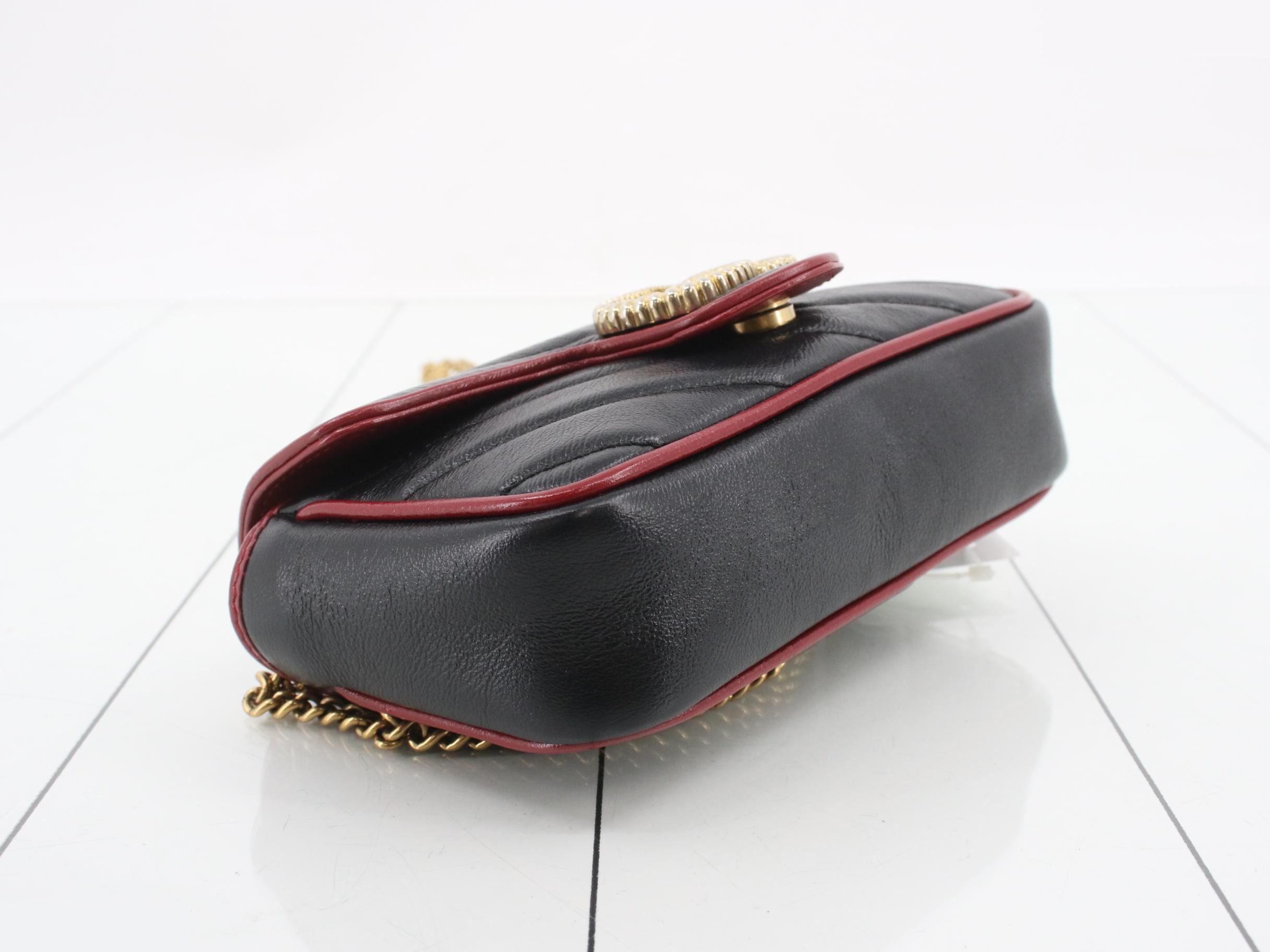 GG Marmont Chain Bag Shoulder Bag 574969 Leather Black — view 5