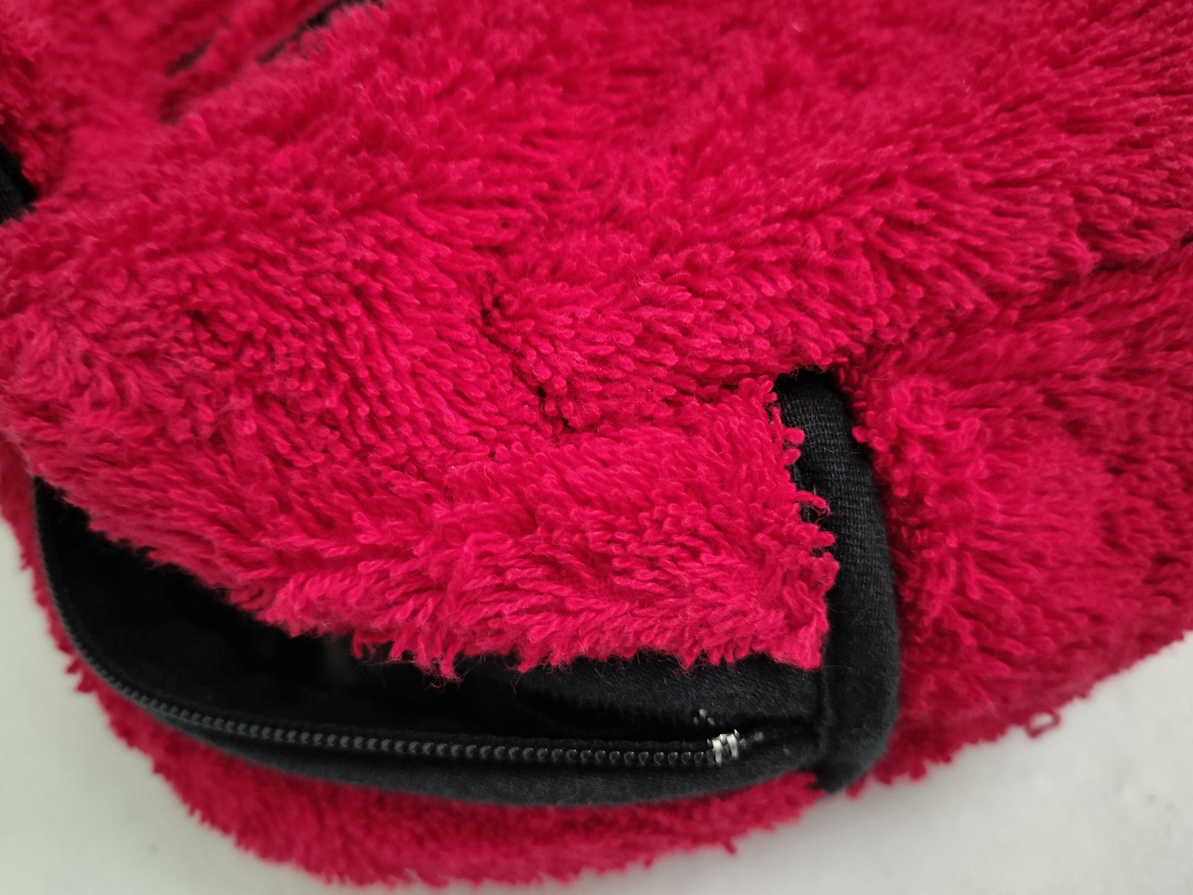 Pile Fabric Mini Boston Bag Red Tote Bag — view 14