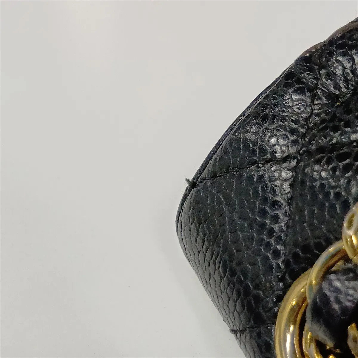 [Individually packaged] Chanel Matelassé 25 Caviar Skin Double Flap Double Chain Bag Black Gold Hardware A01112 — view 11