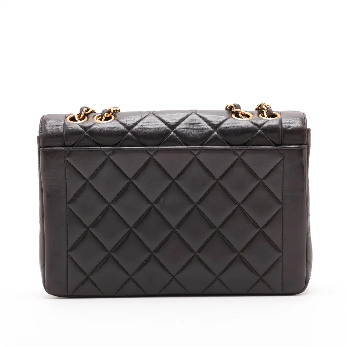 Matelassé Lambskin Single Flap Double Chain Bag, Brown with Gold Hardware, 3607116 (Serial Number 3) — view 2