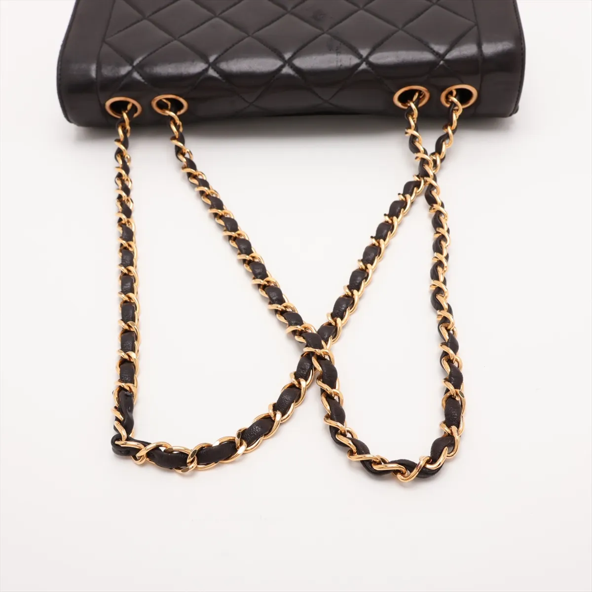 Matelassé Lambskin Single Flap Double Chain Bag, Brown with Gold Hardware, 3607116 (Serial Number 3) — view 5