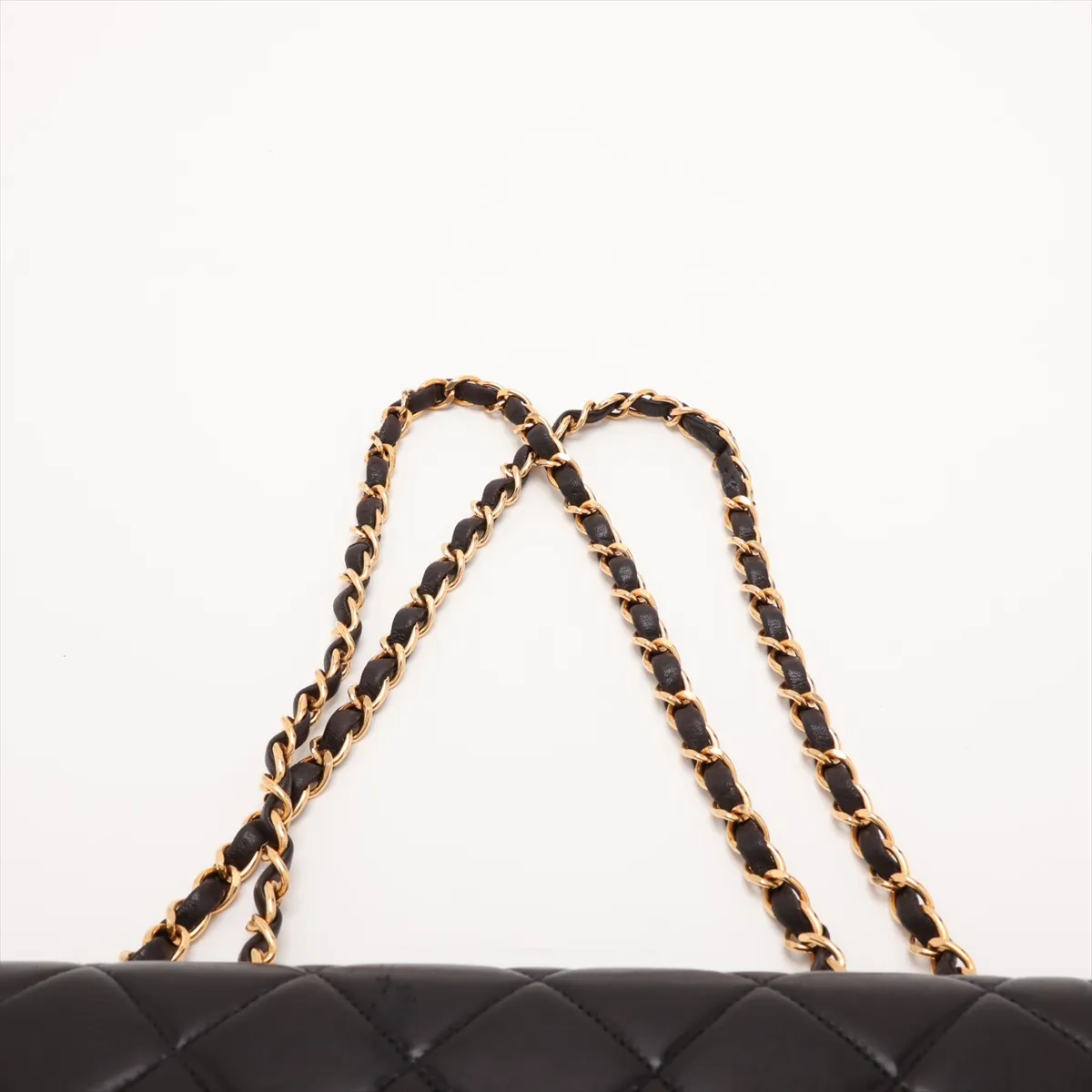 Matelassé Lambskin Single Flap Double Chain Bag, Brown with Gold Hardware, 3607116 (Serial Number 3) — view 6