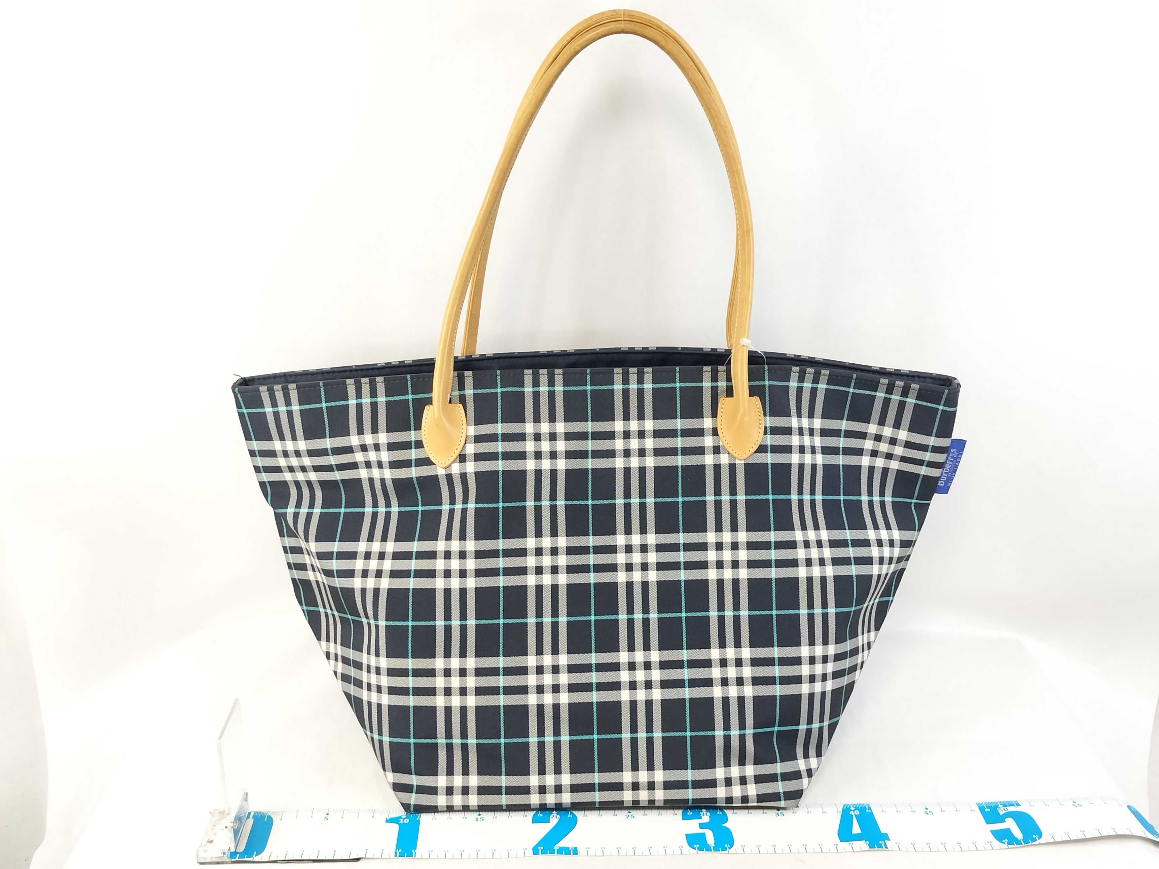Blue Label Nylon Handbag Nova Check Tote Bag — view 2