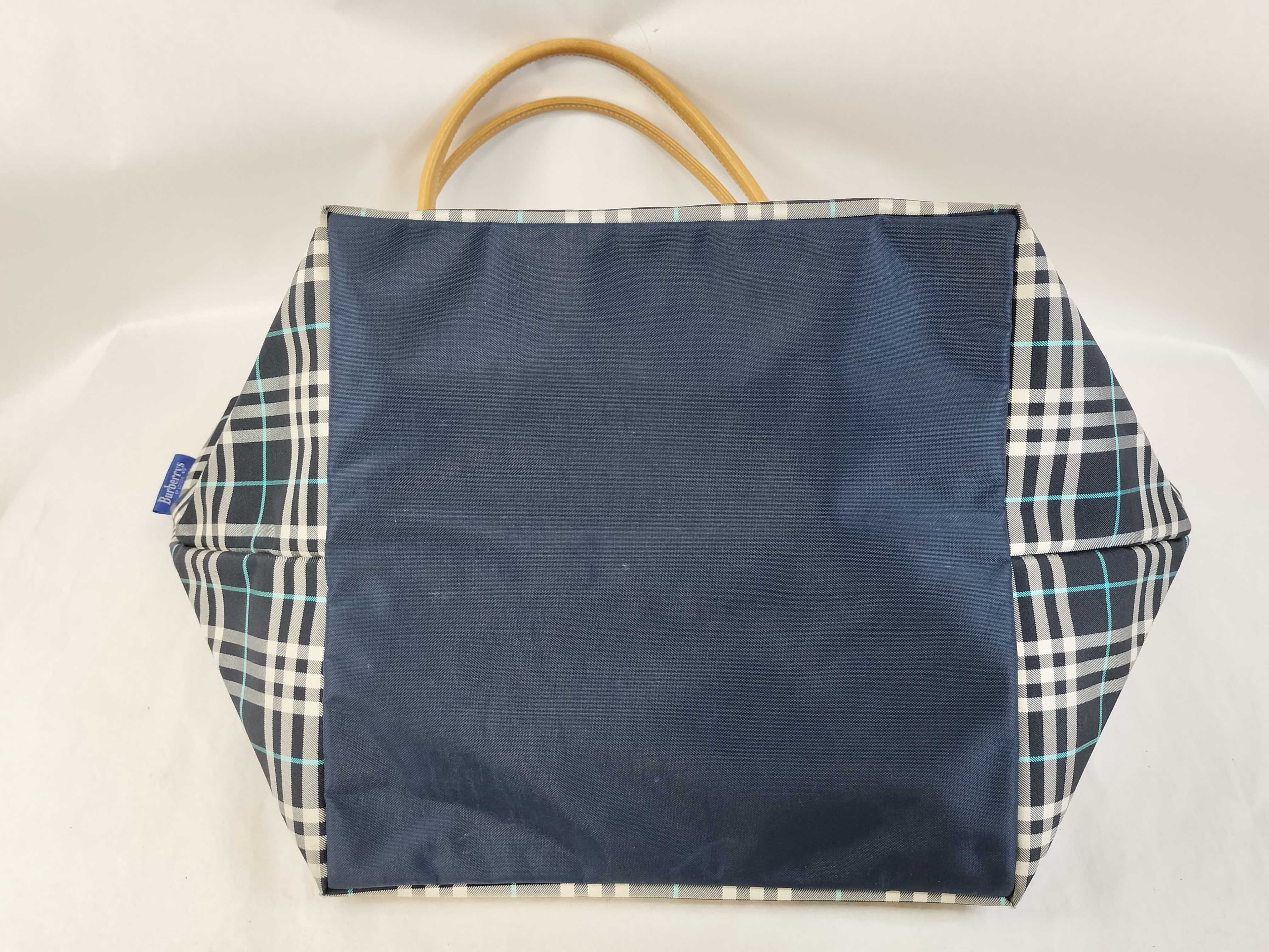Blue Label Nylon Handbag Nova Check Tote Bag — view 7