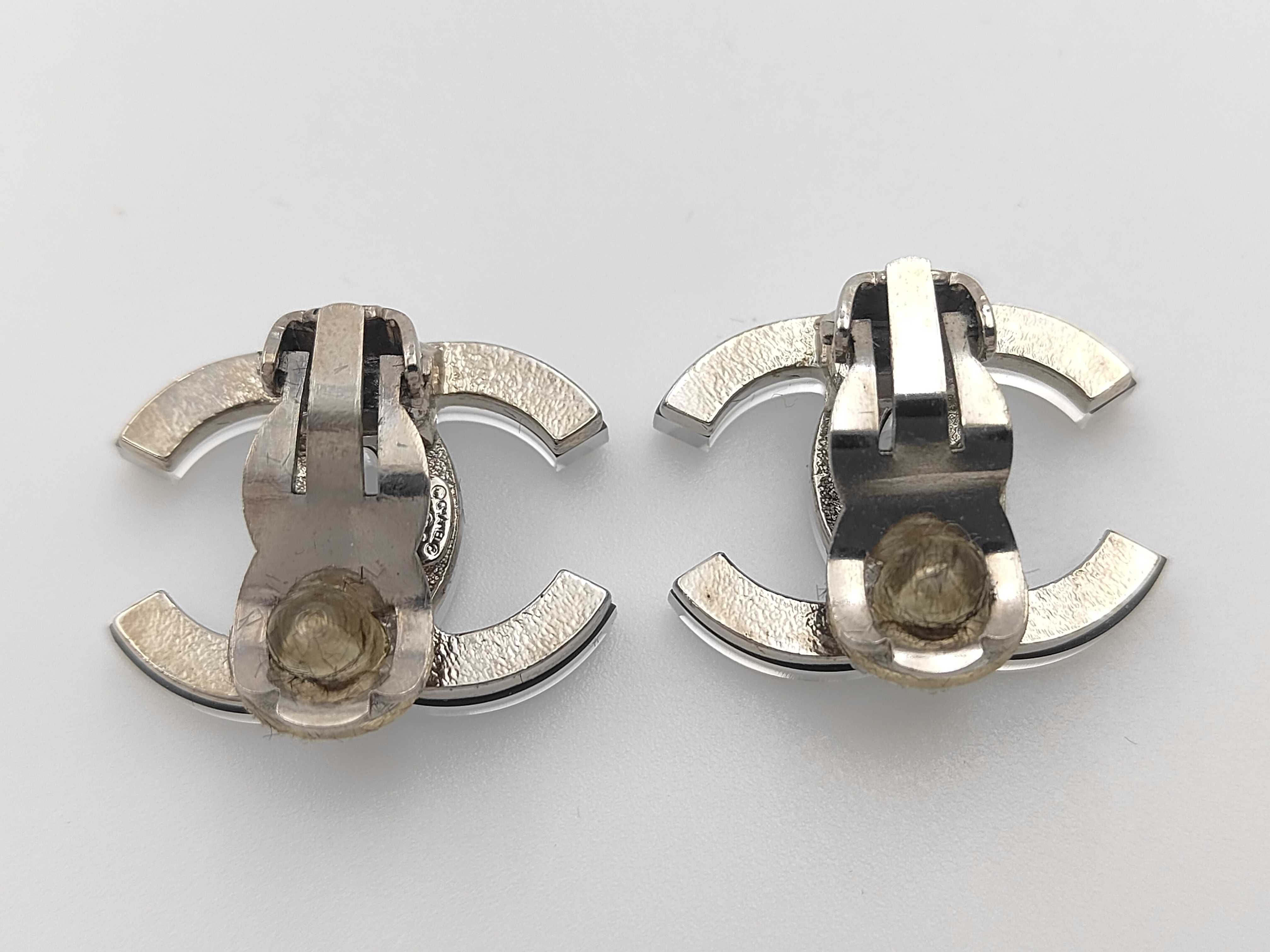 earrings, acrylic and silver, with original box. — view 2