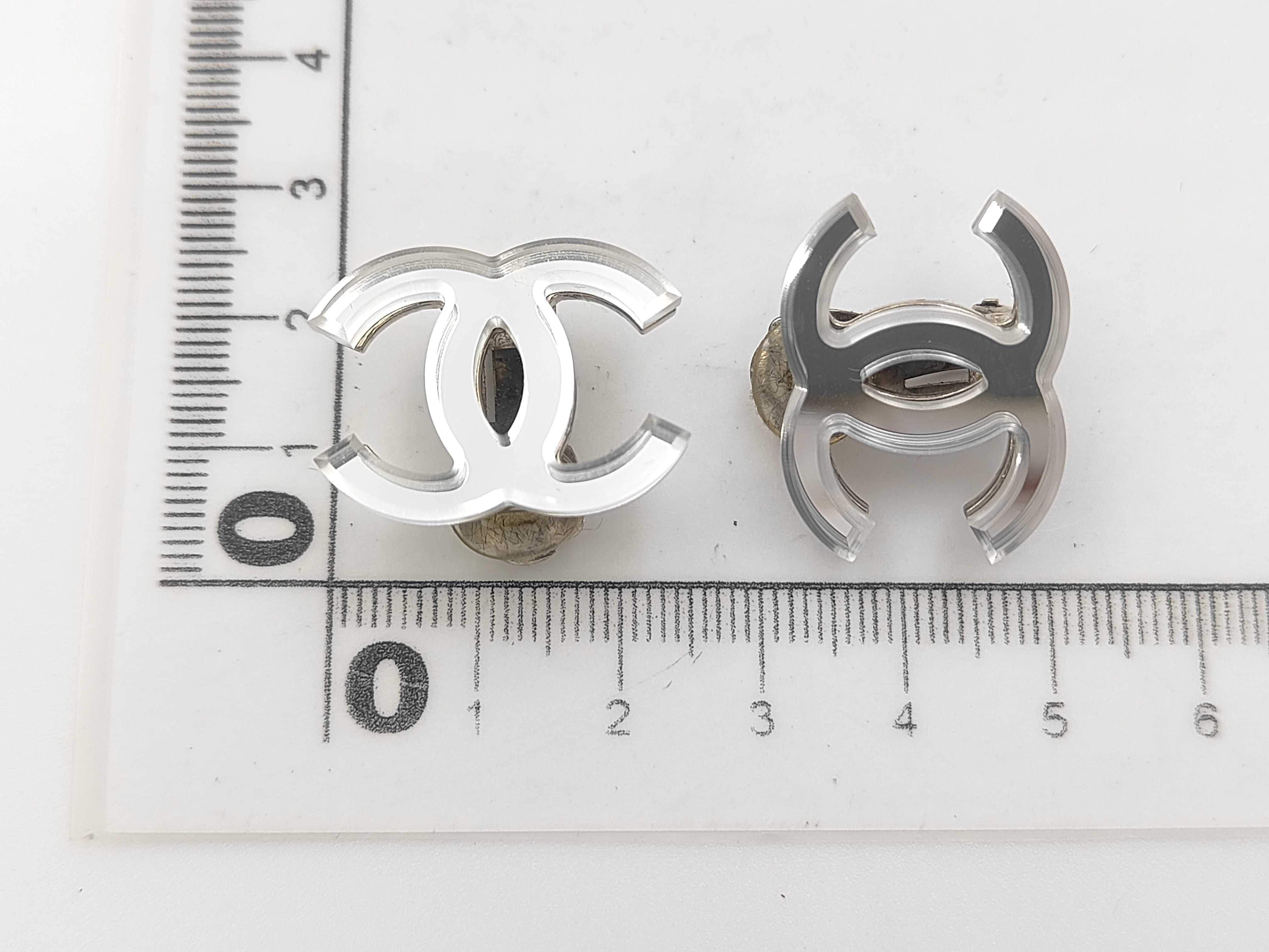earrings, acrylic and silver, with original box. — view 4