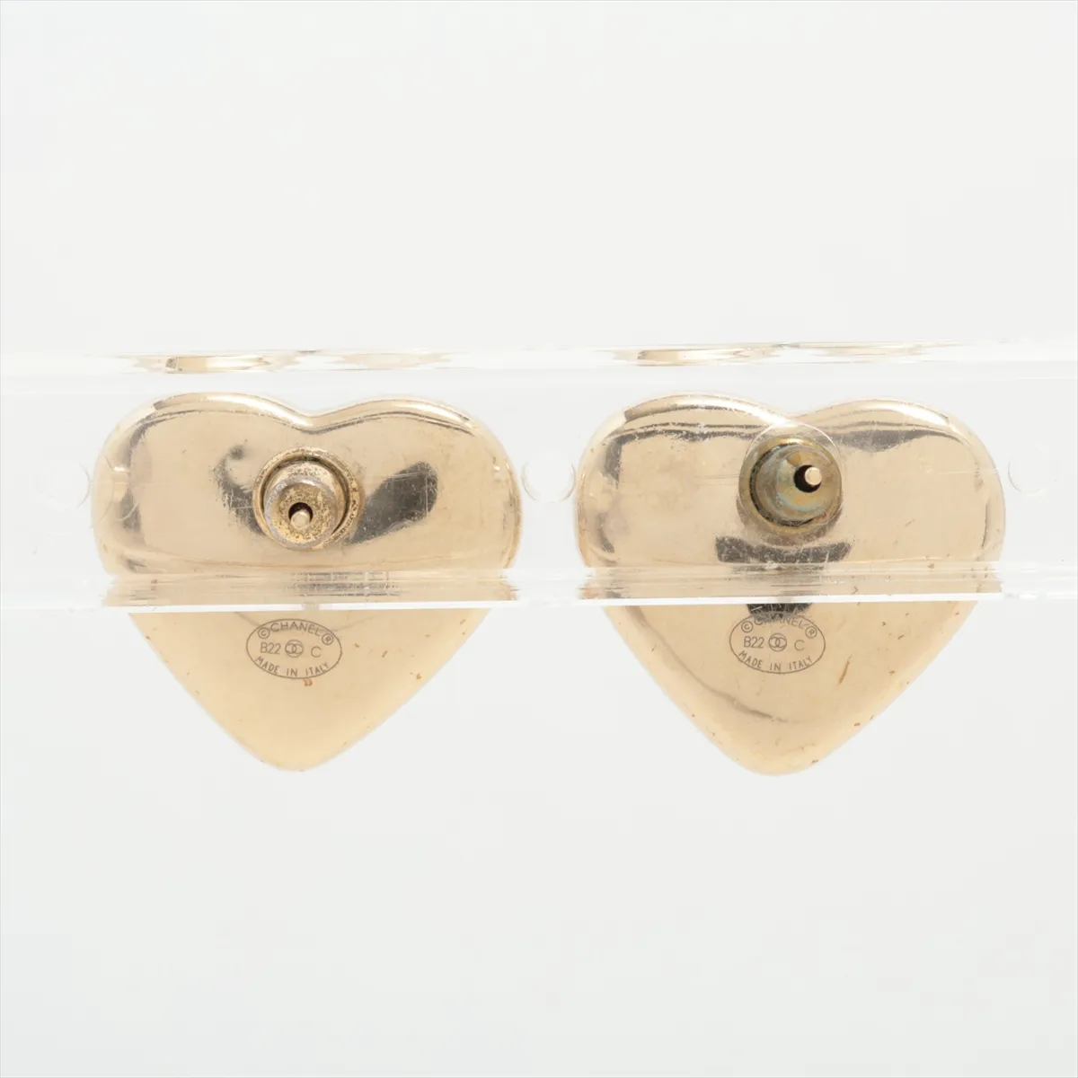 Coco Mark B22C Earrings (Pair) GP Gold. Shows signs of wear, — view 2