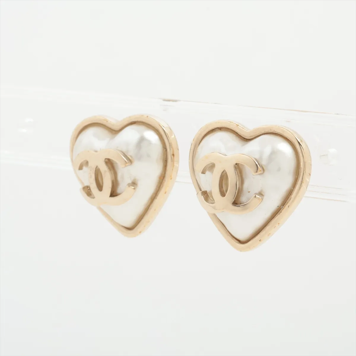 Coco Mark B22C Earrings (Pair) GP Gold. Shows signs of wear, — view 3