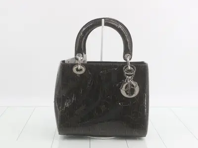 Lady Dior Cannage Enamel Handbag