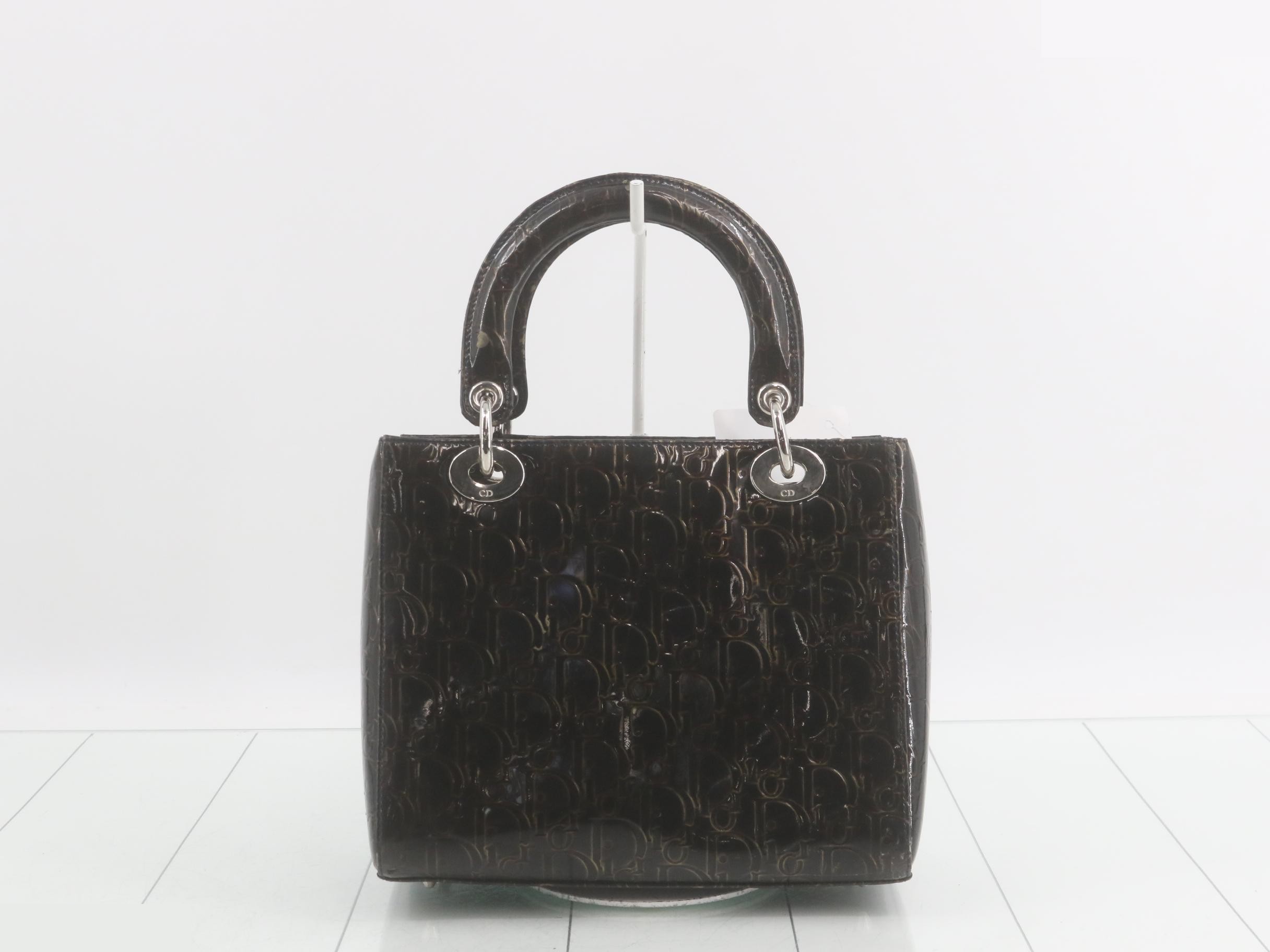 Lady Dior Cannage Enamel Handbag — view 2