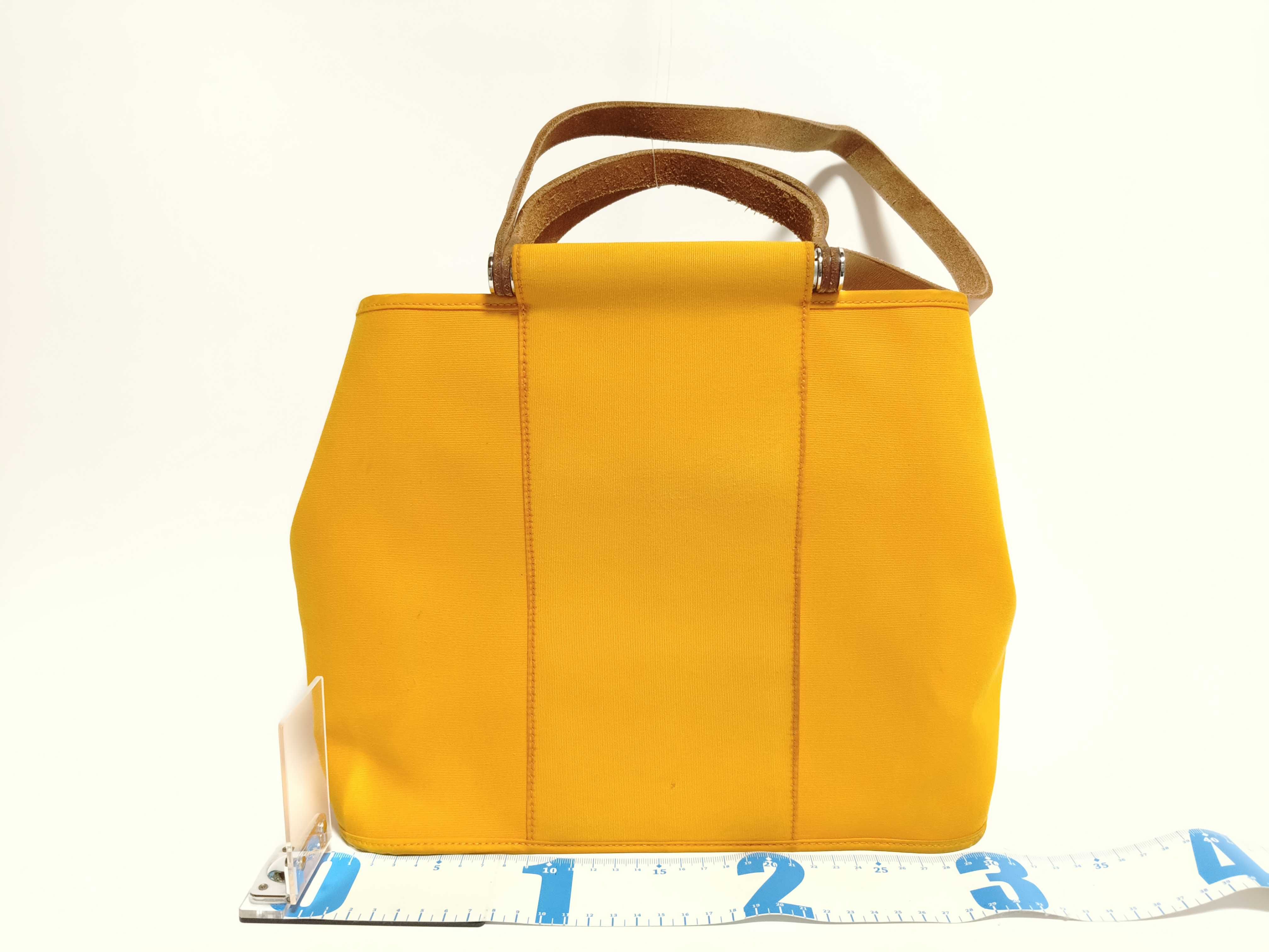 Cabas PM Toile Officier Yellow Silver Hardware P: 2012 Handbag — view 2