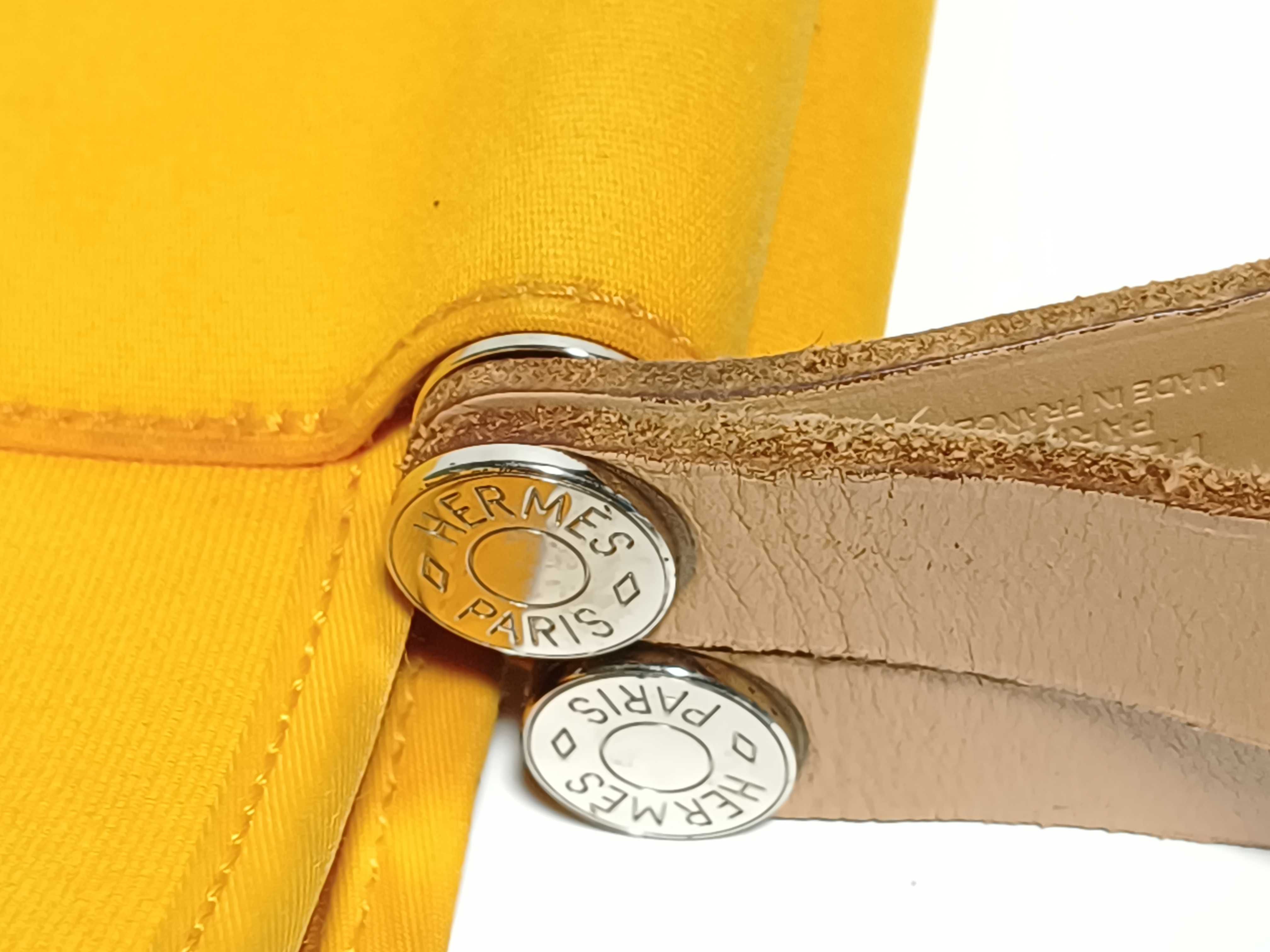 Cabas PM Toile Officier Yellow Silver Hardware P: 2012 Handbag — view 5