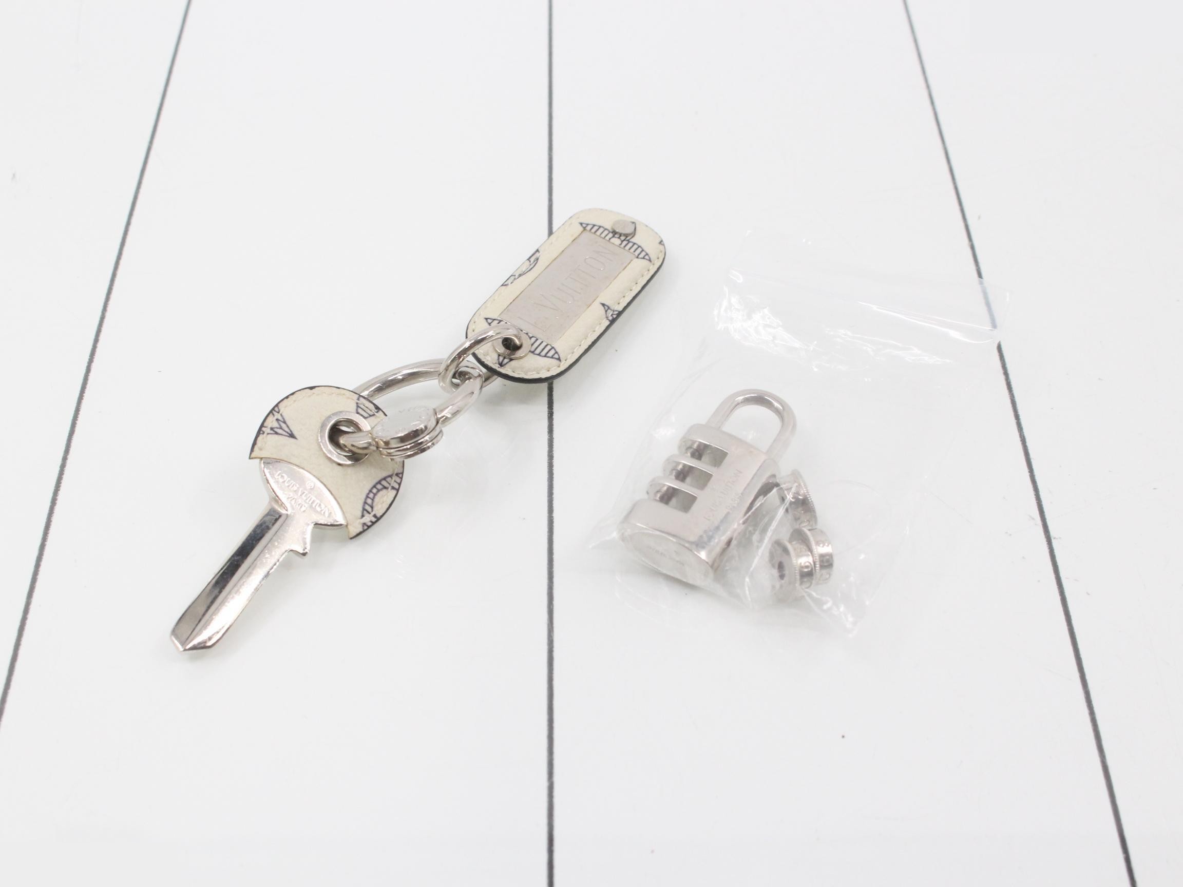 Monogram Lock Keychain