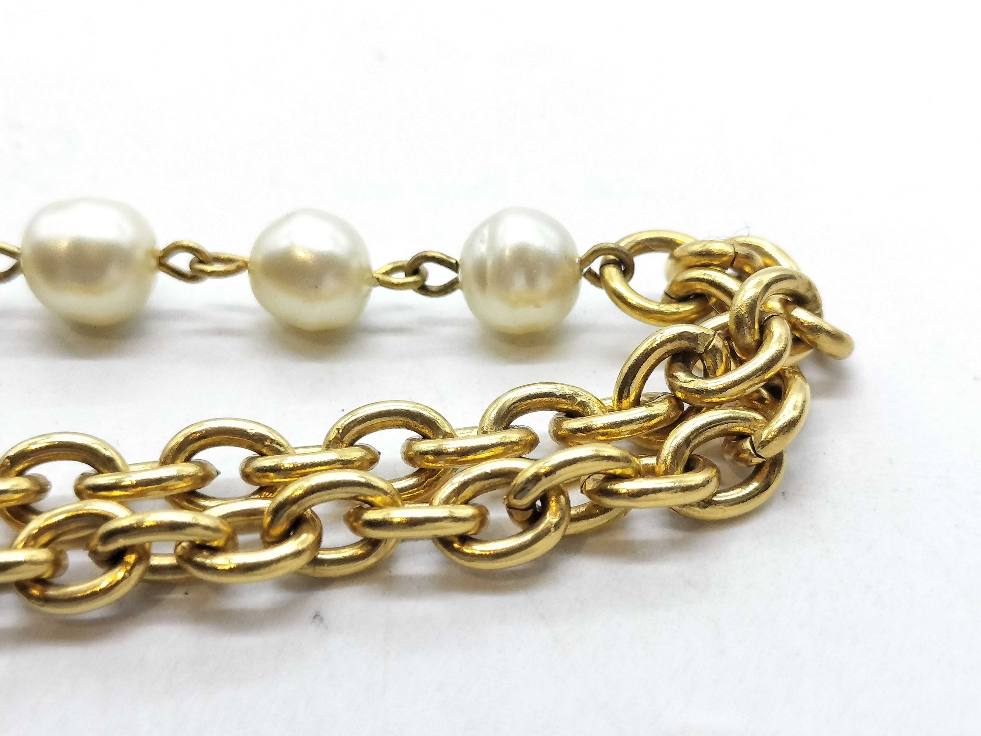 Pearl Chain Double Strand Necklace — view 3