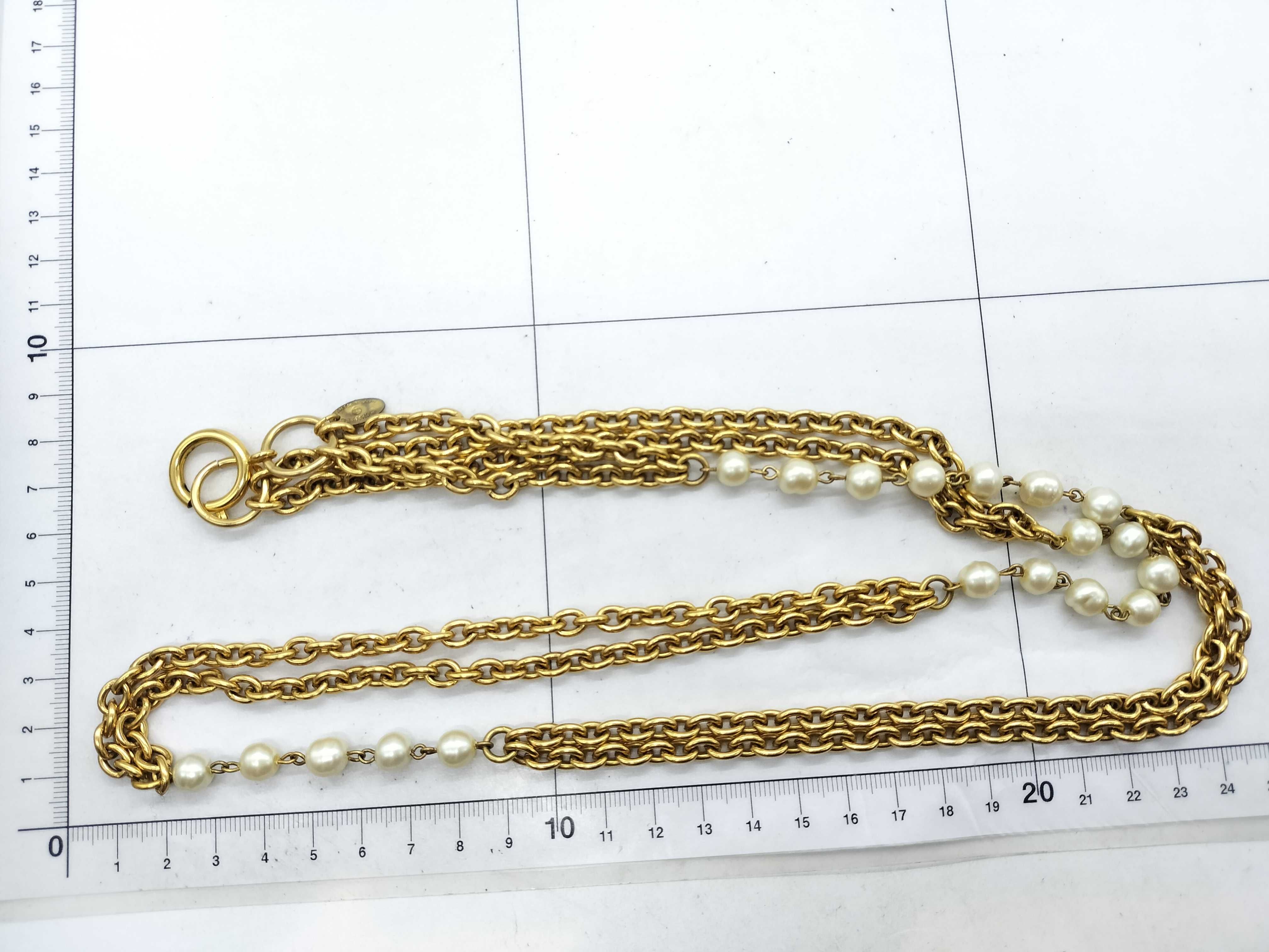 Pearl Chain Double Strand Necklace — view 6