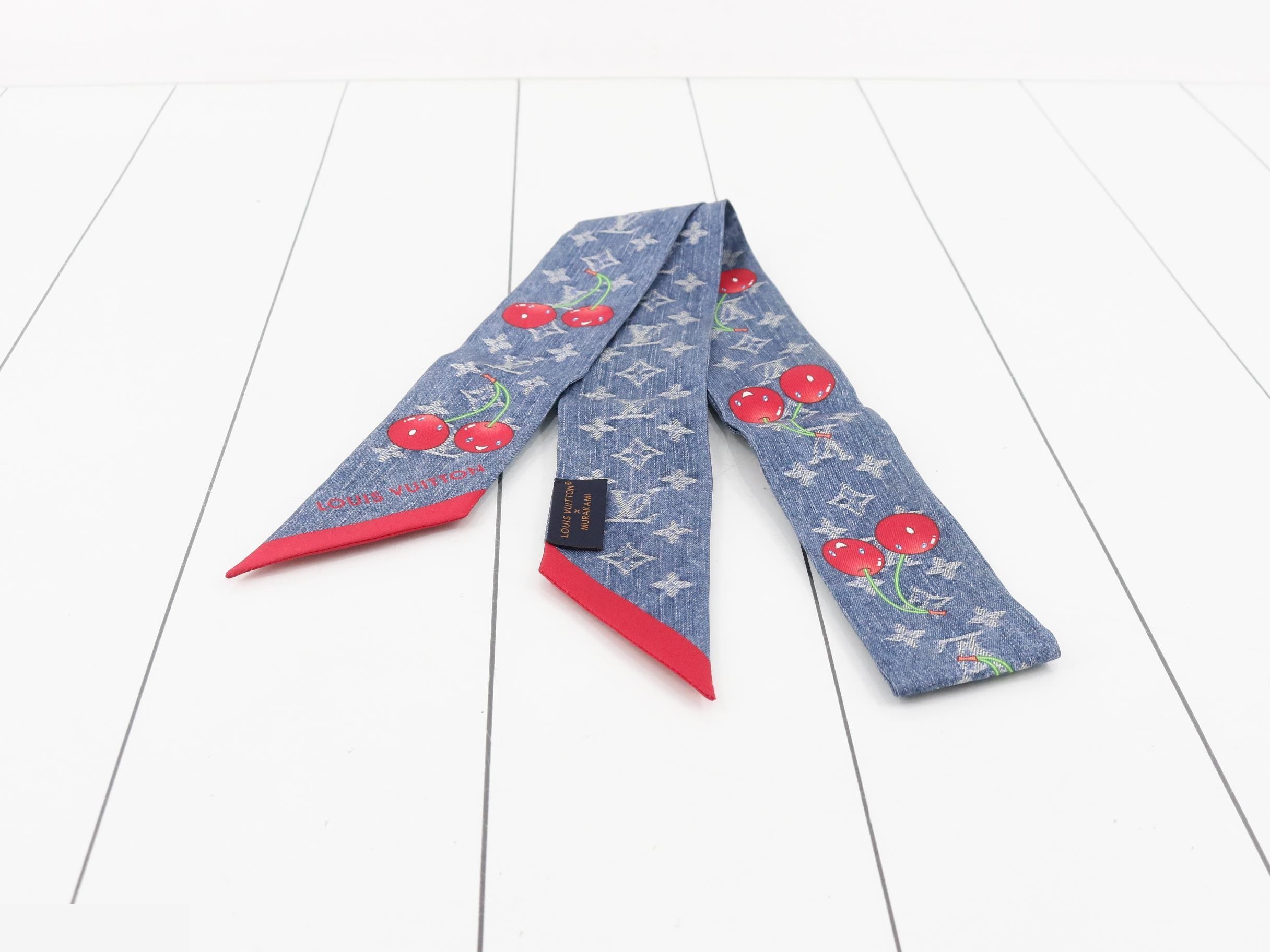 Bandeau BB Scarf Monogram Cherry Denim — view 2