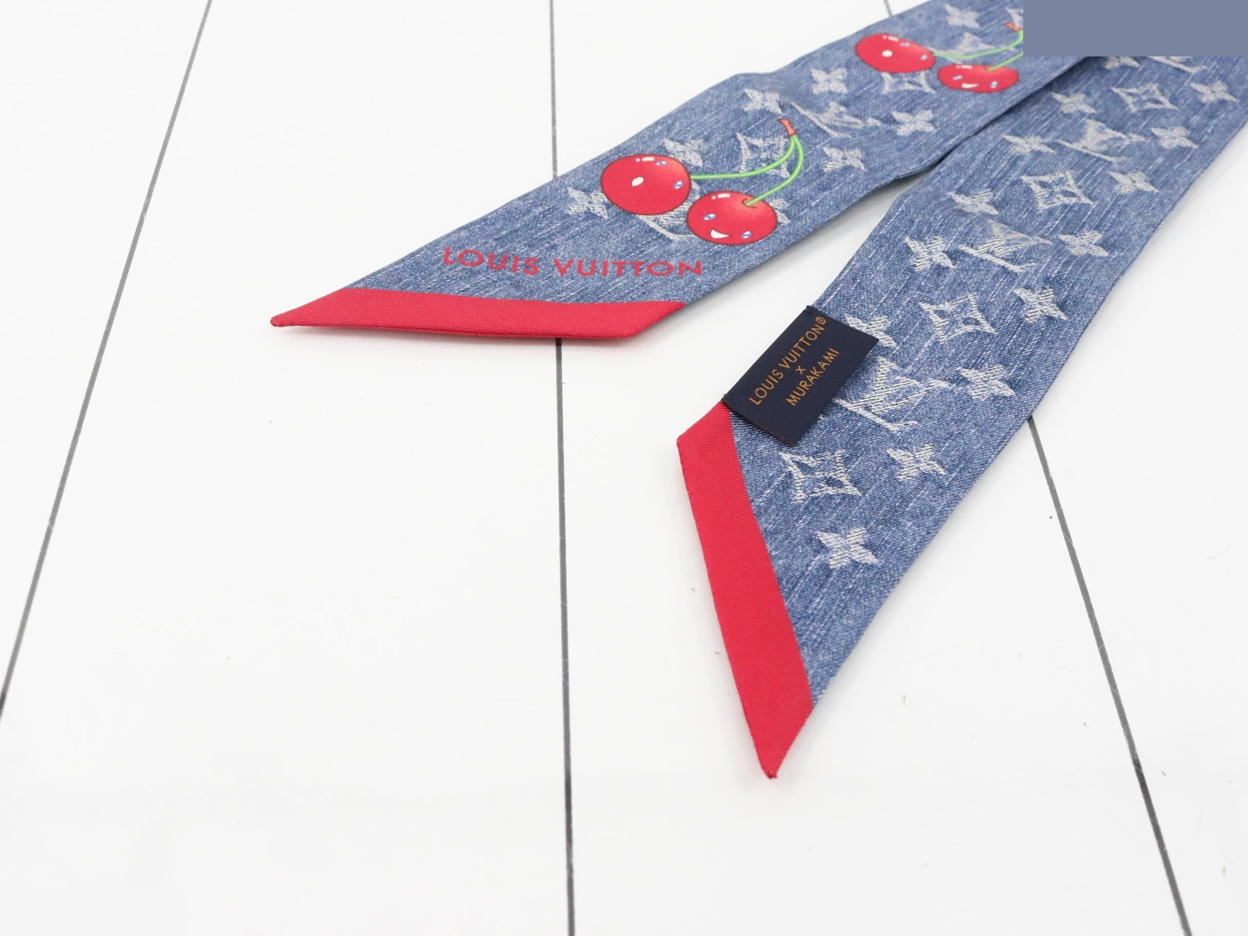 Bandeau BB Scarf Monogram Cherry Denim — view 3