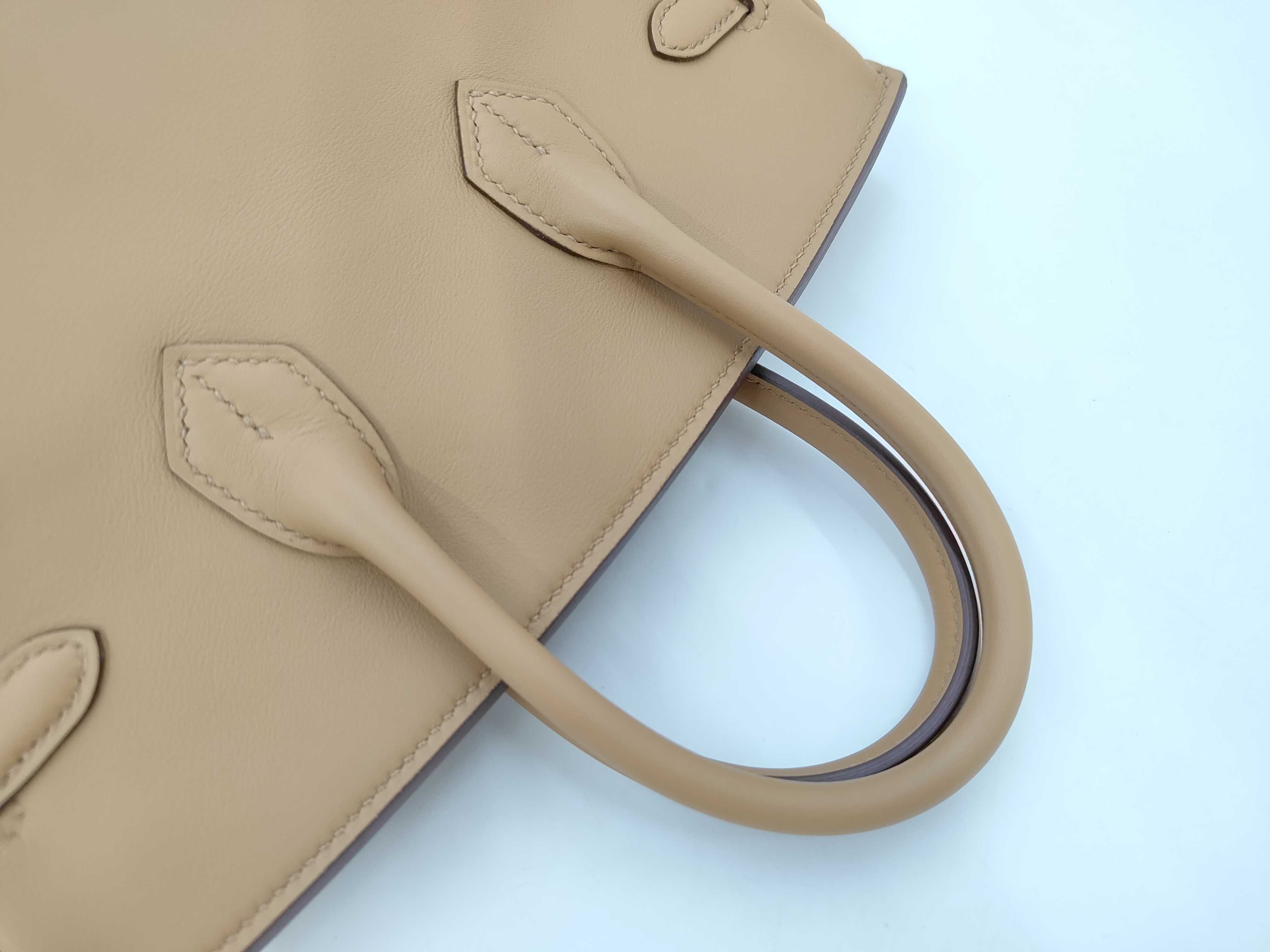 Birkin 25 Swift Biscuit Gold Hardware Handbag — view 4