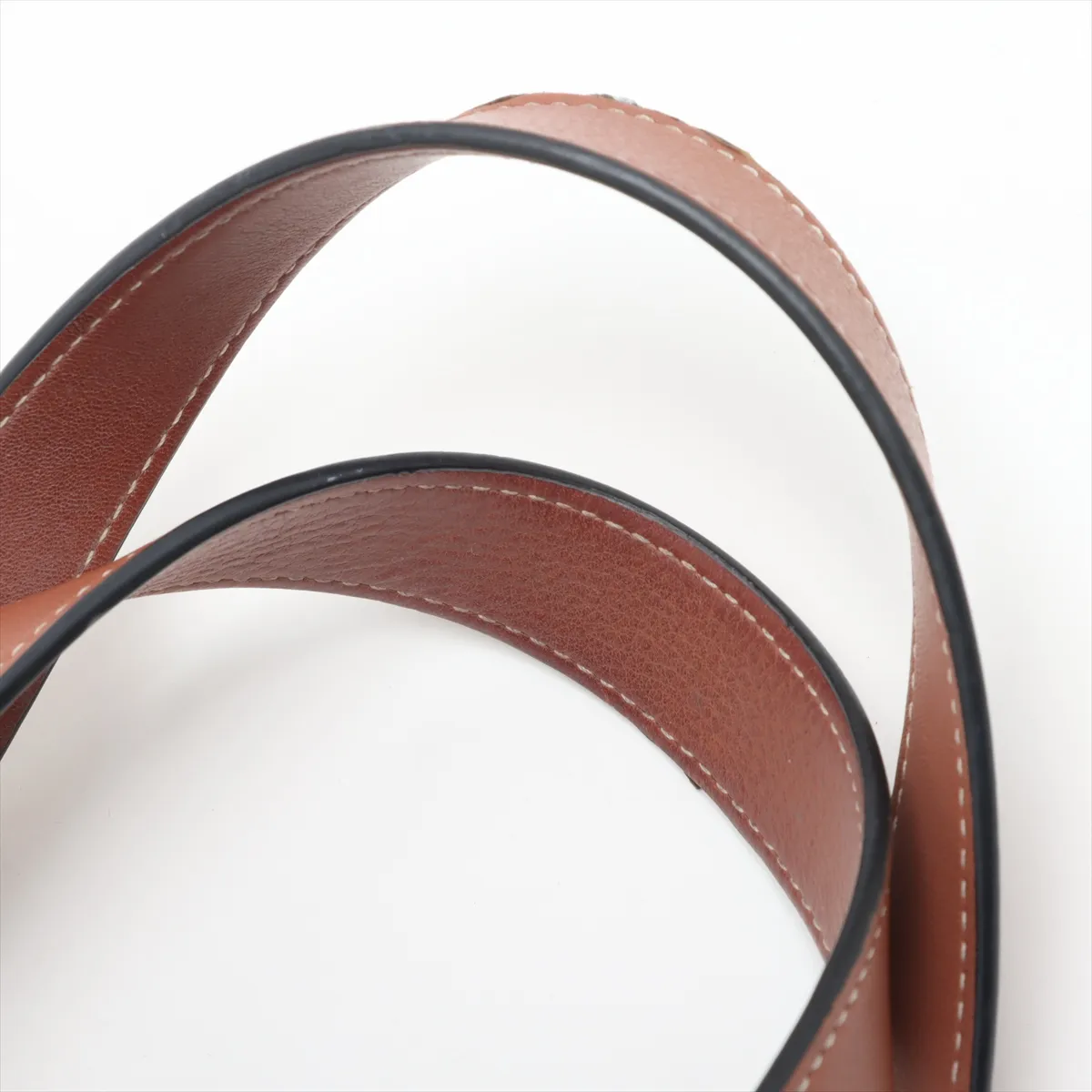Basket Small Raffia x Leather Basket Bag Beige x Brown — view 9
