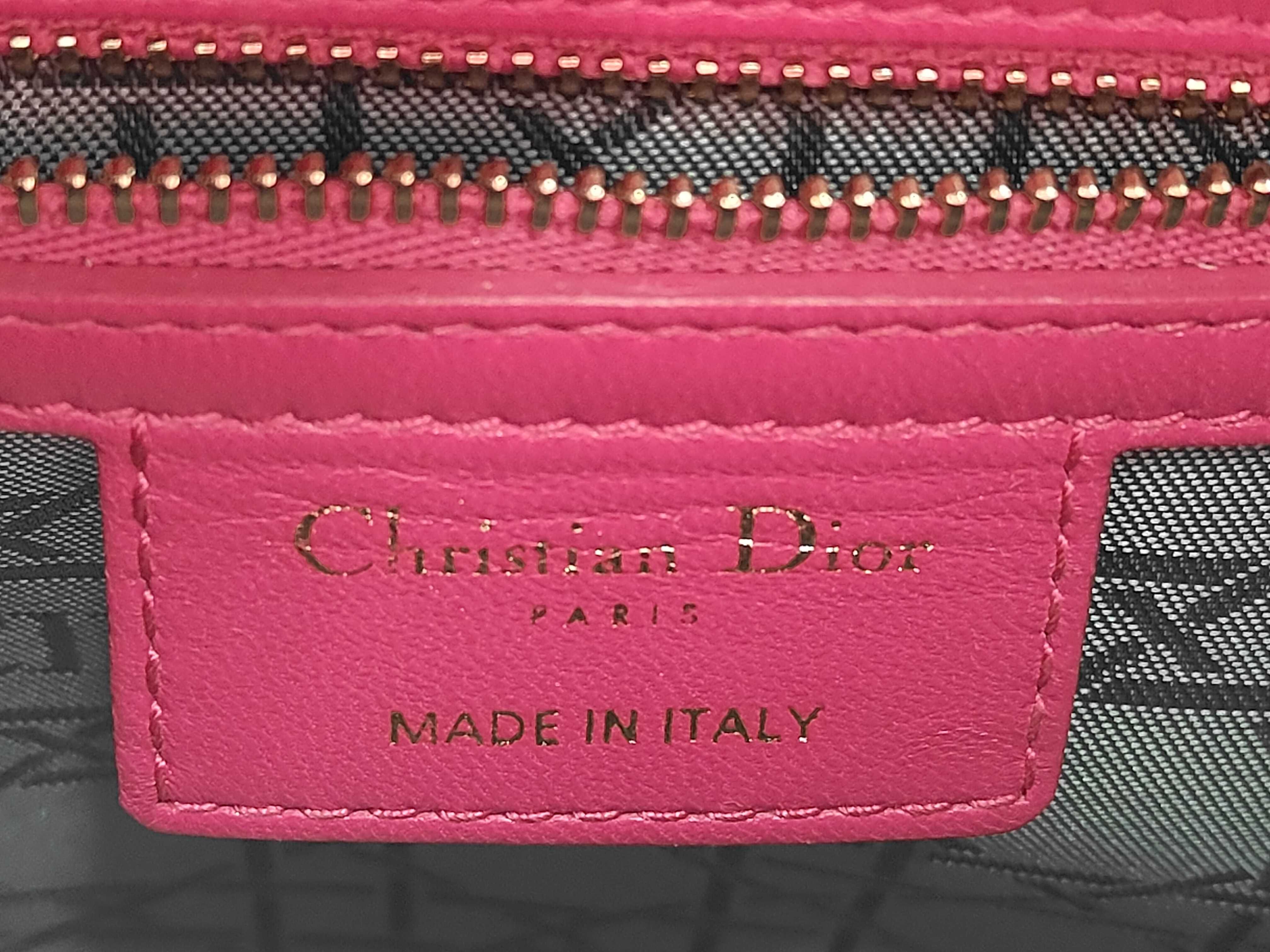 Lady Dior Leather Pink Handbag — view 11