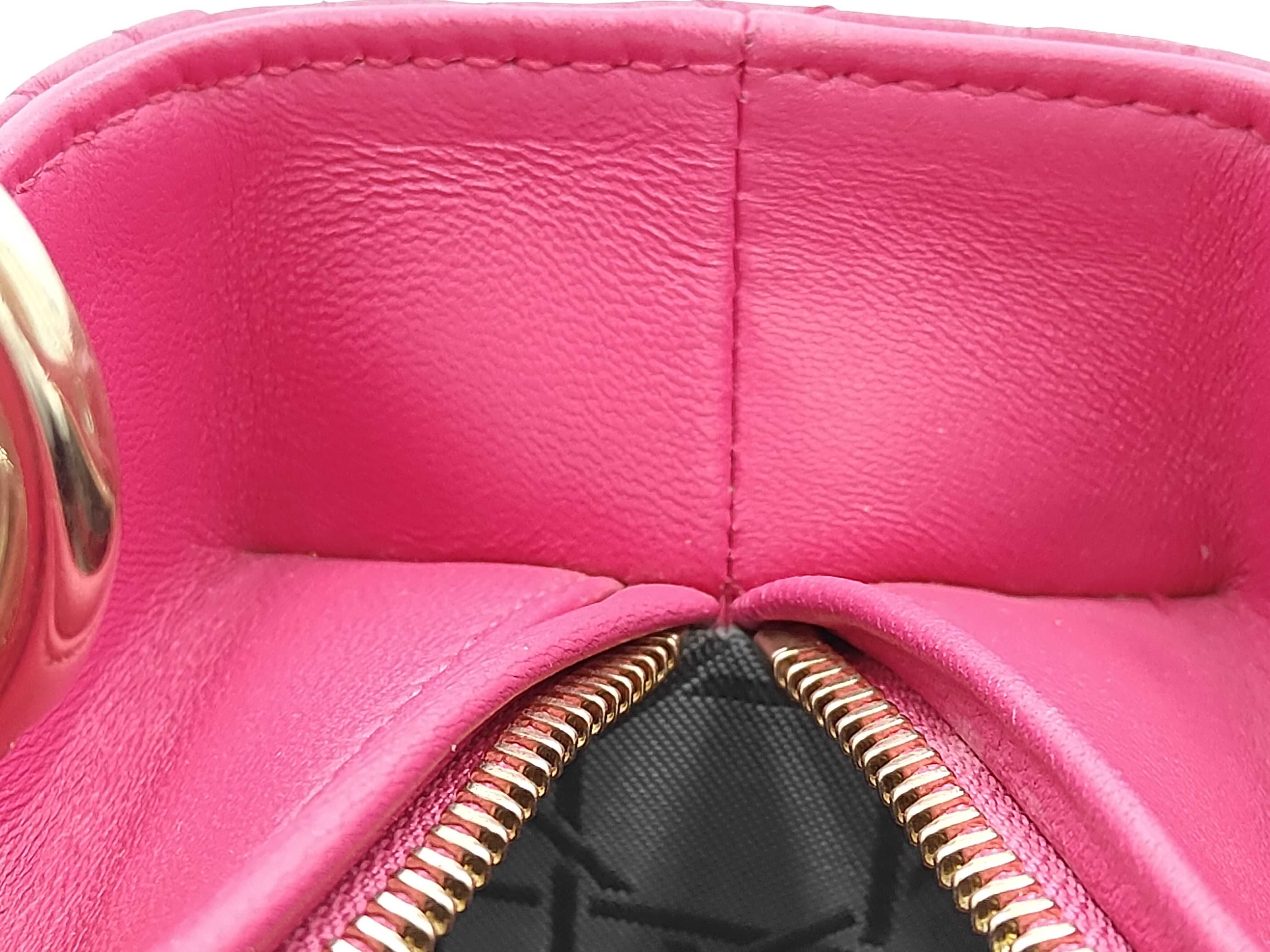 Lady Dior Leather Pink Handbag — view 9