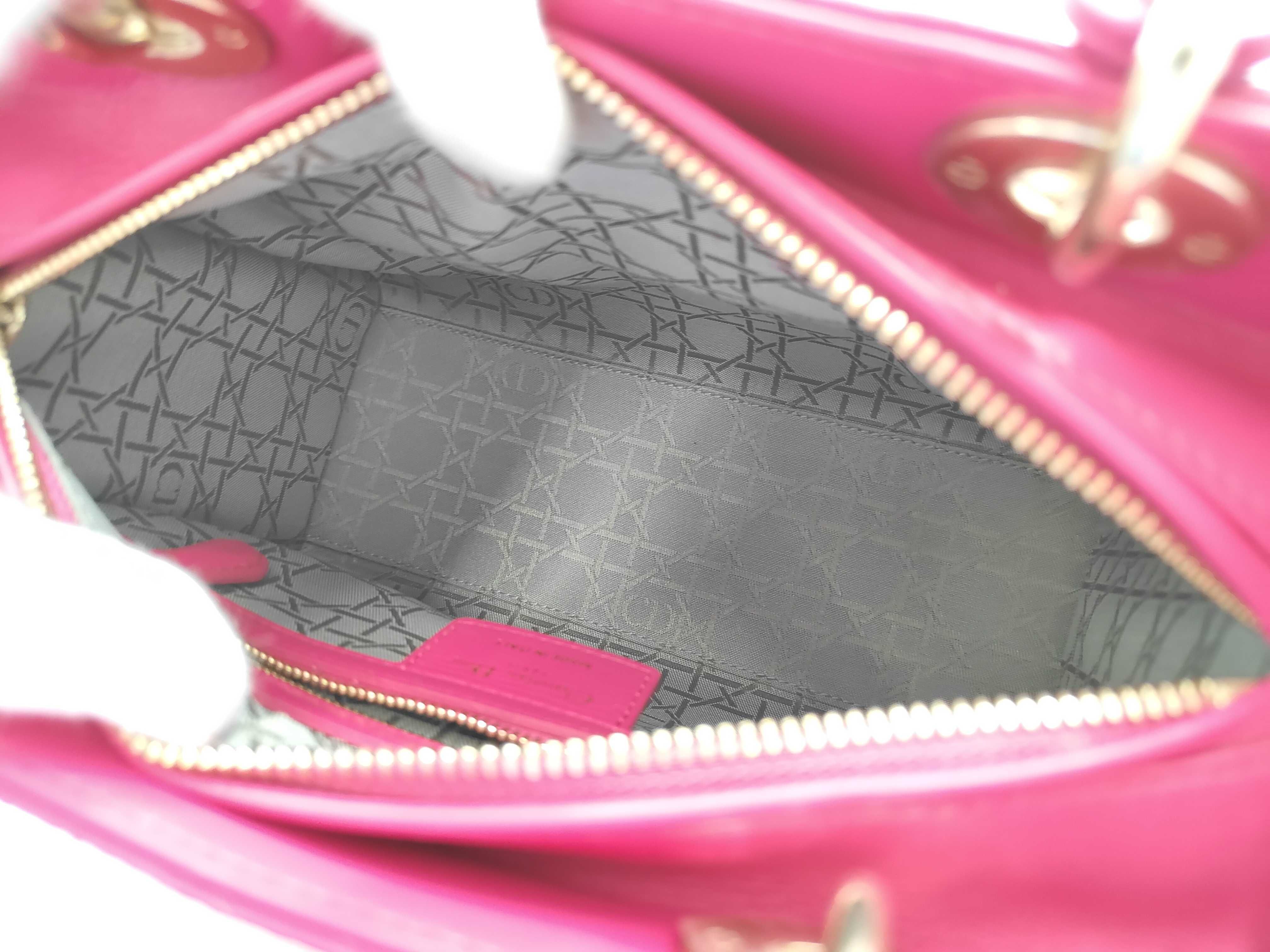 Lady Dior Leather Pink Handbag — view 10