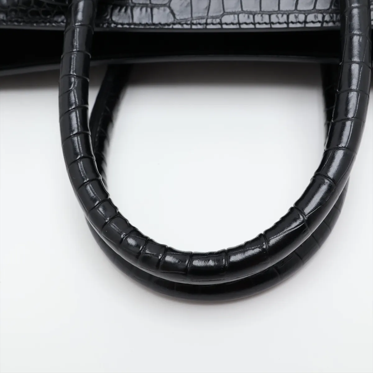 Sac de Jour Crocodile Embossed 2-Way Handbag, Black 378299 — view 5